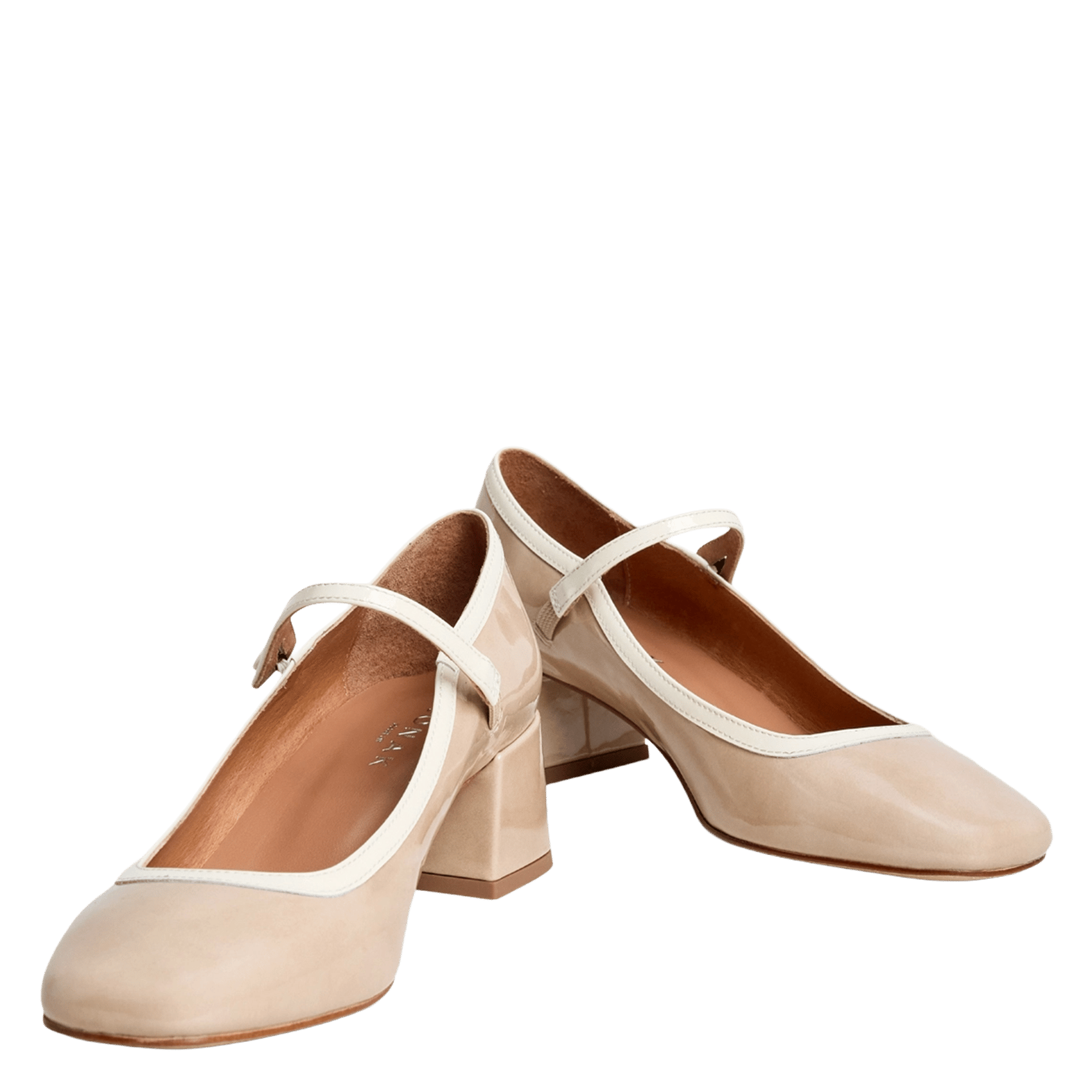 Escarpins en cuir vernis donzai JONAK Beige