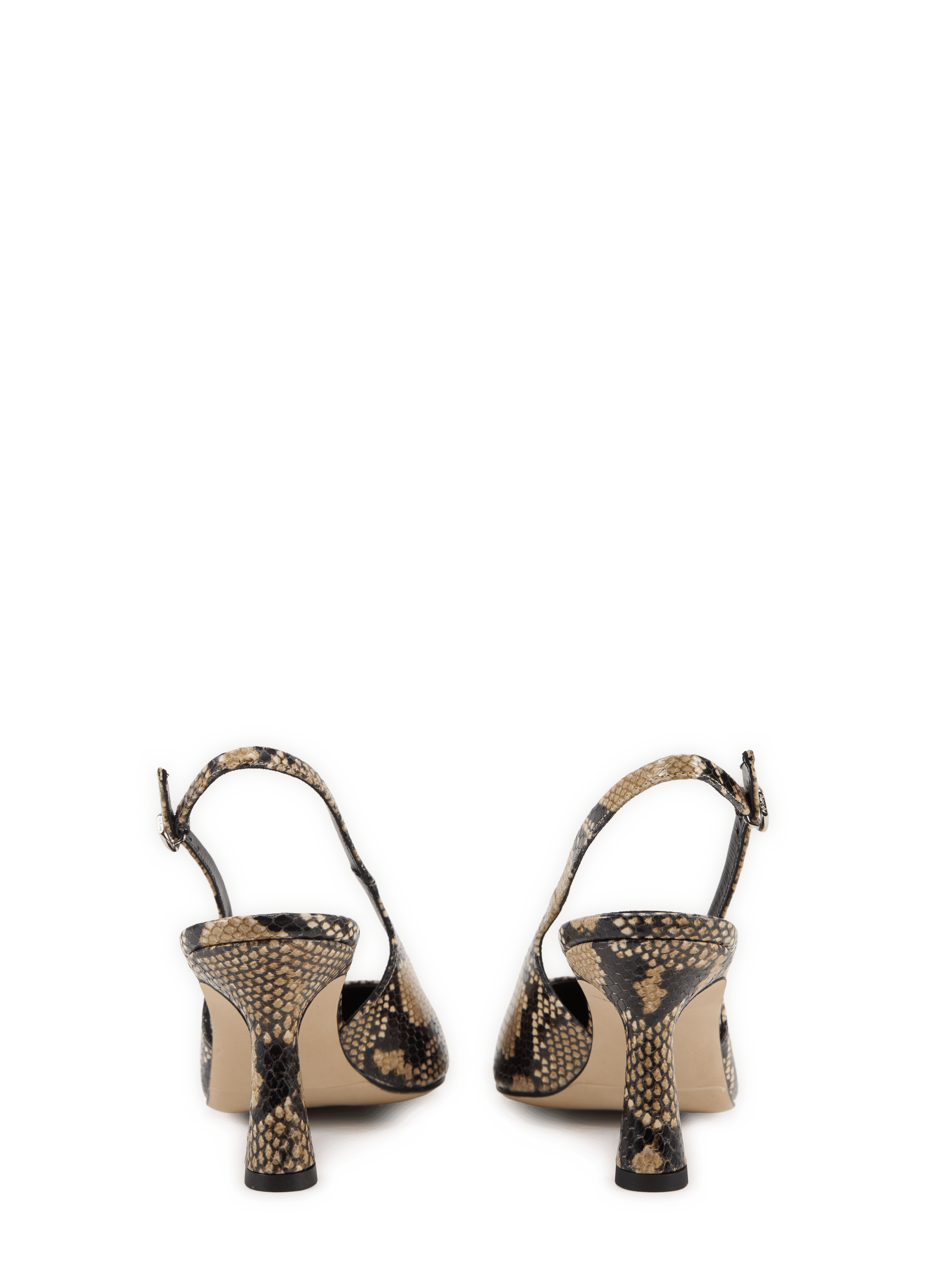 Sling-back Fernanda à imprimé serpent en cuir AEYDE Multicolore