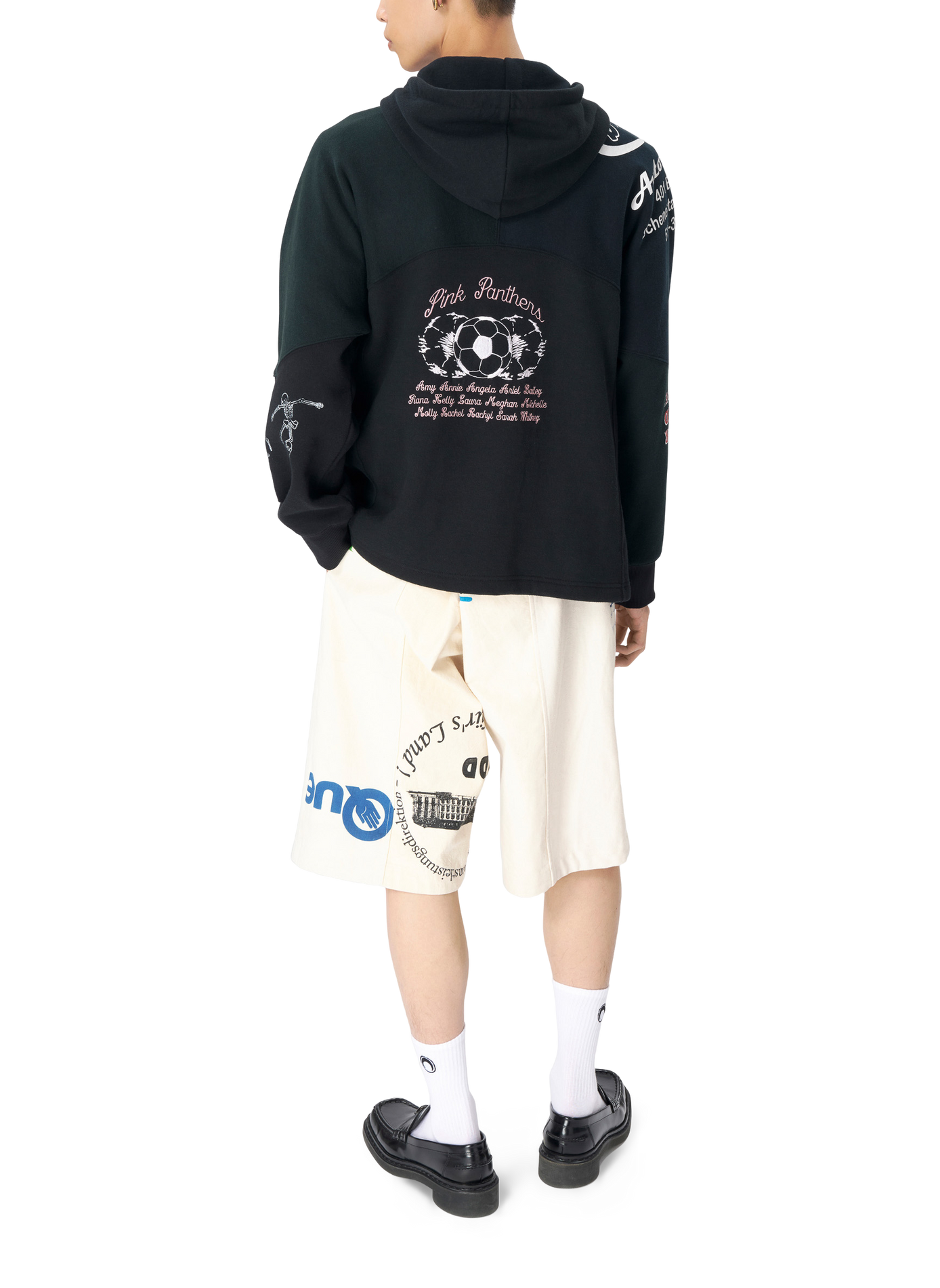 Shorts cargo fabriqué en tote bags upcyclé unisexe MARINE SERRE Blanc