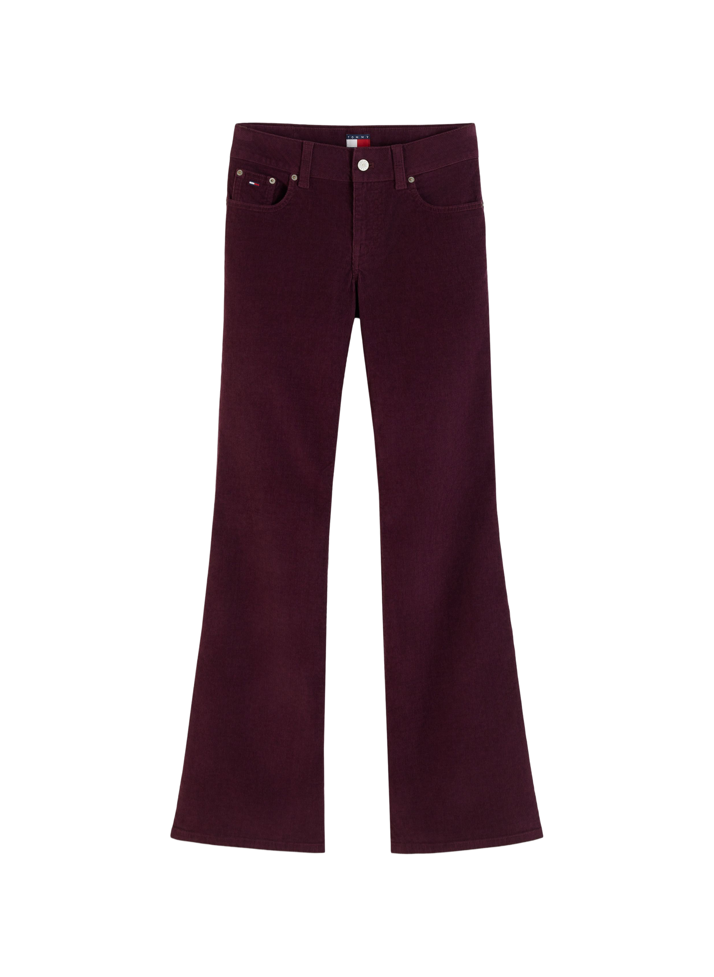 Boot-cut cotton blend jeans TOMMY HILFIGER Red