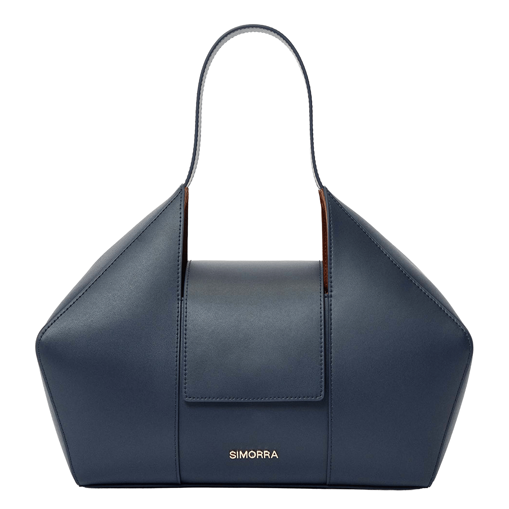 Sac cabas en cuir fractal SIMORRA Bleu
