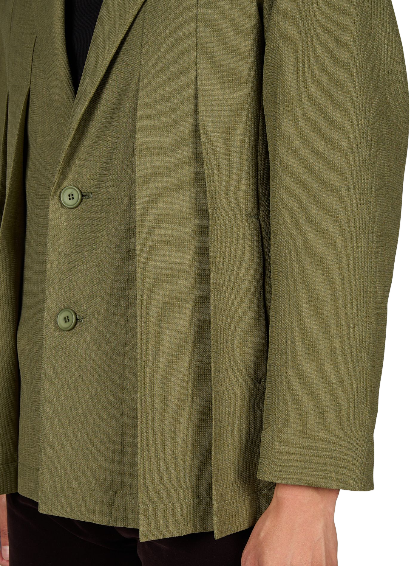 Plissier Blazer mit geradem Schnitt ISSEY MIYAKE Khaki
