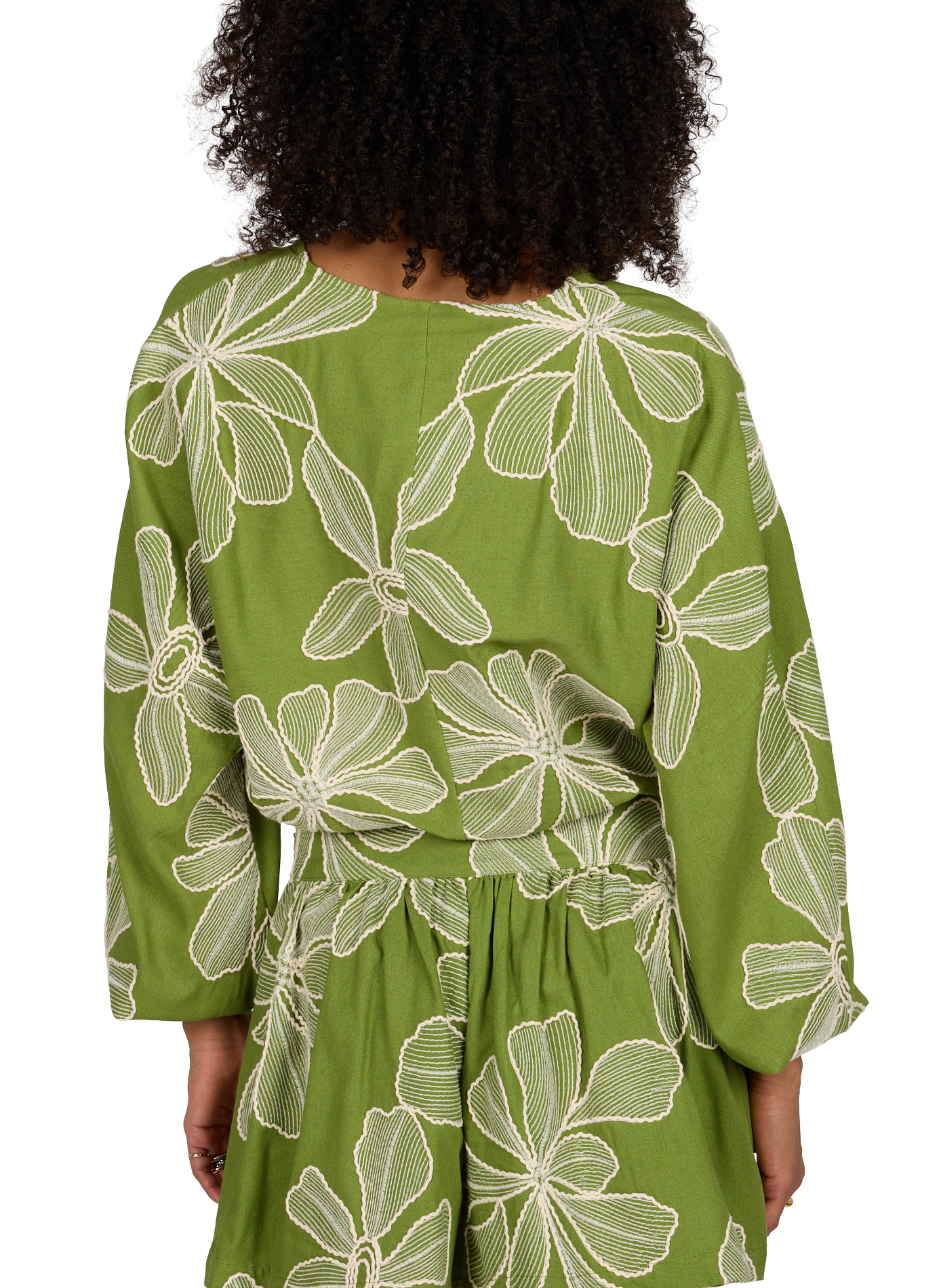 Bluse Dessi mit bestickten Blumen GUESS Grun