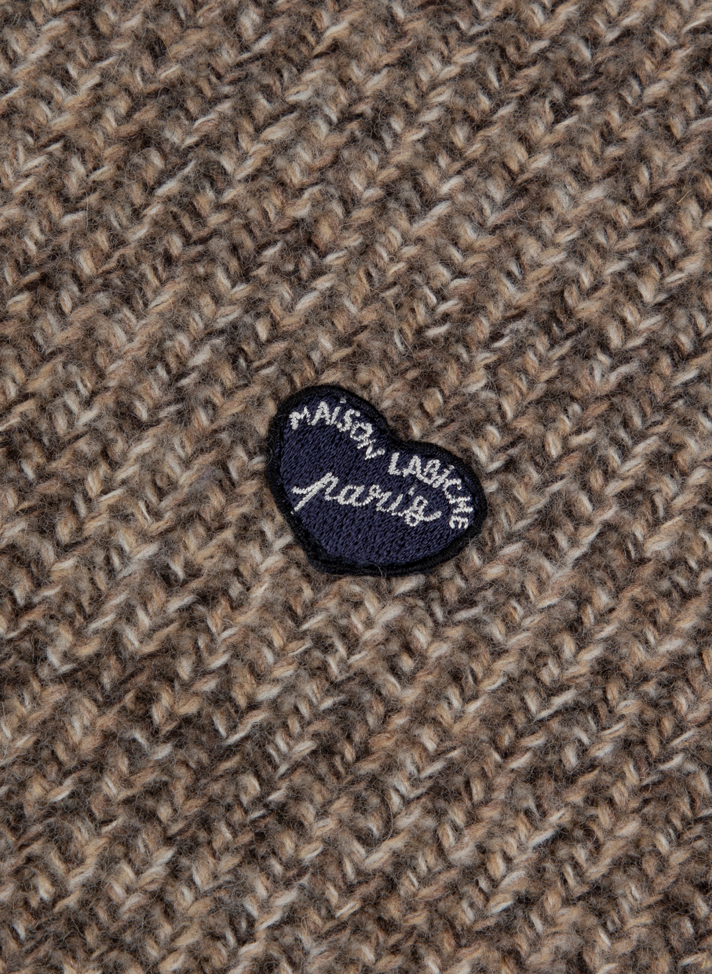 Round neck wool straight sweater MAISON LABICHE Brown
