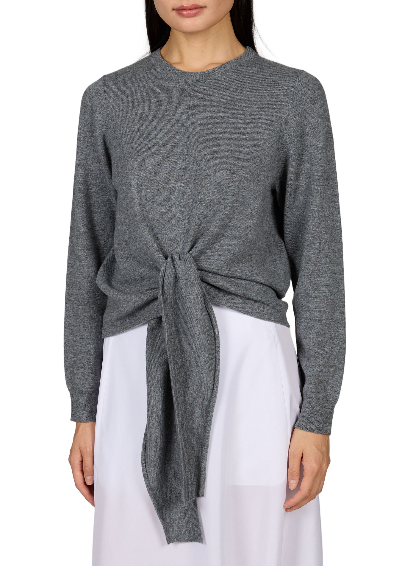 Straight wool jumper TELA Grey