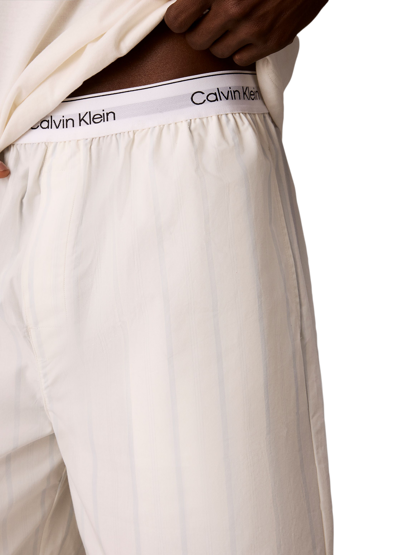 Ensemble de pyjama court en coton CALVIN KLEIN Blanc