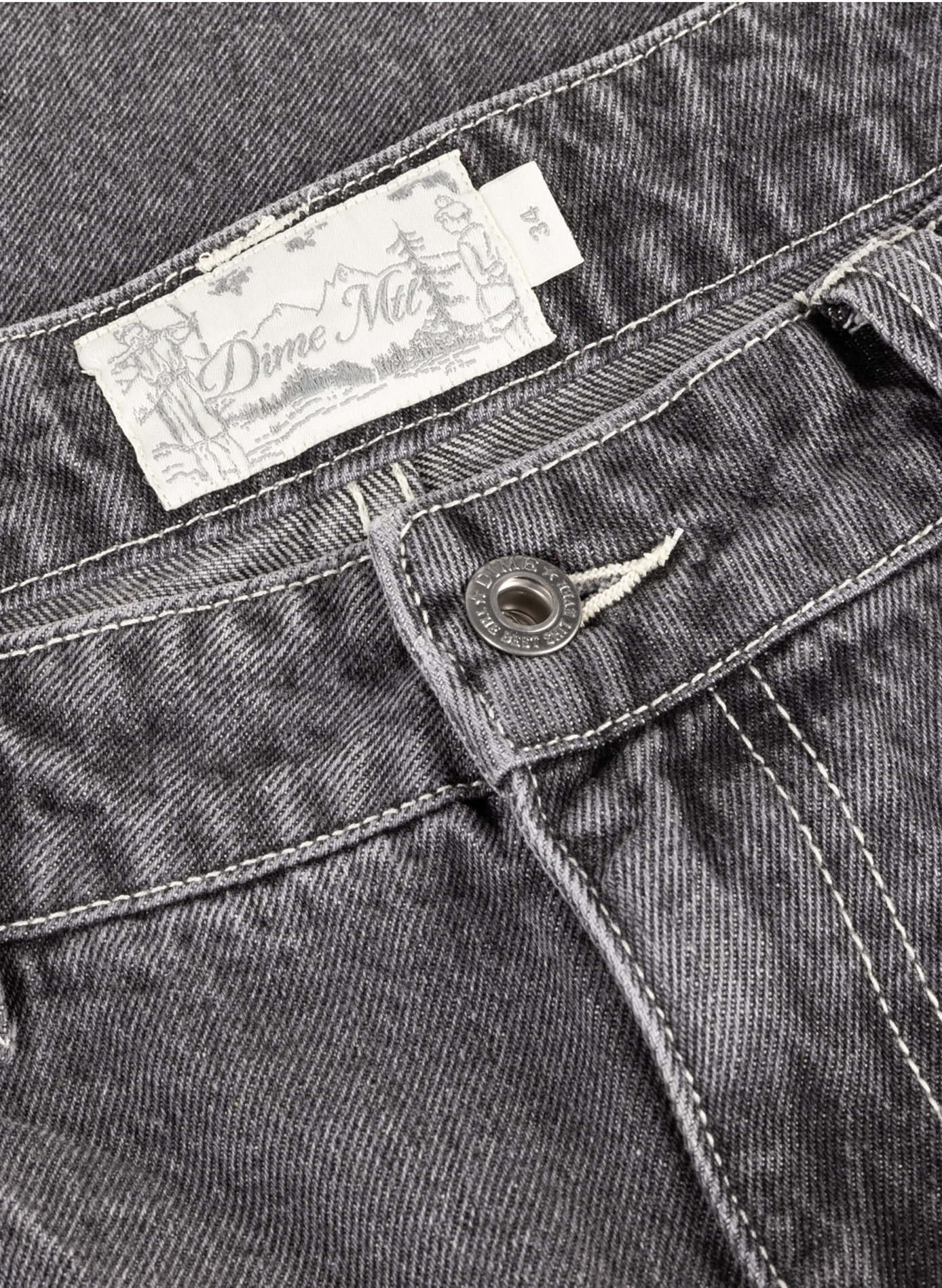 Wide cotton jeans DIME Black
