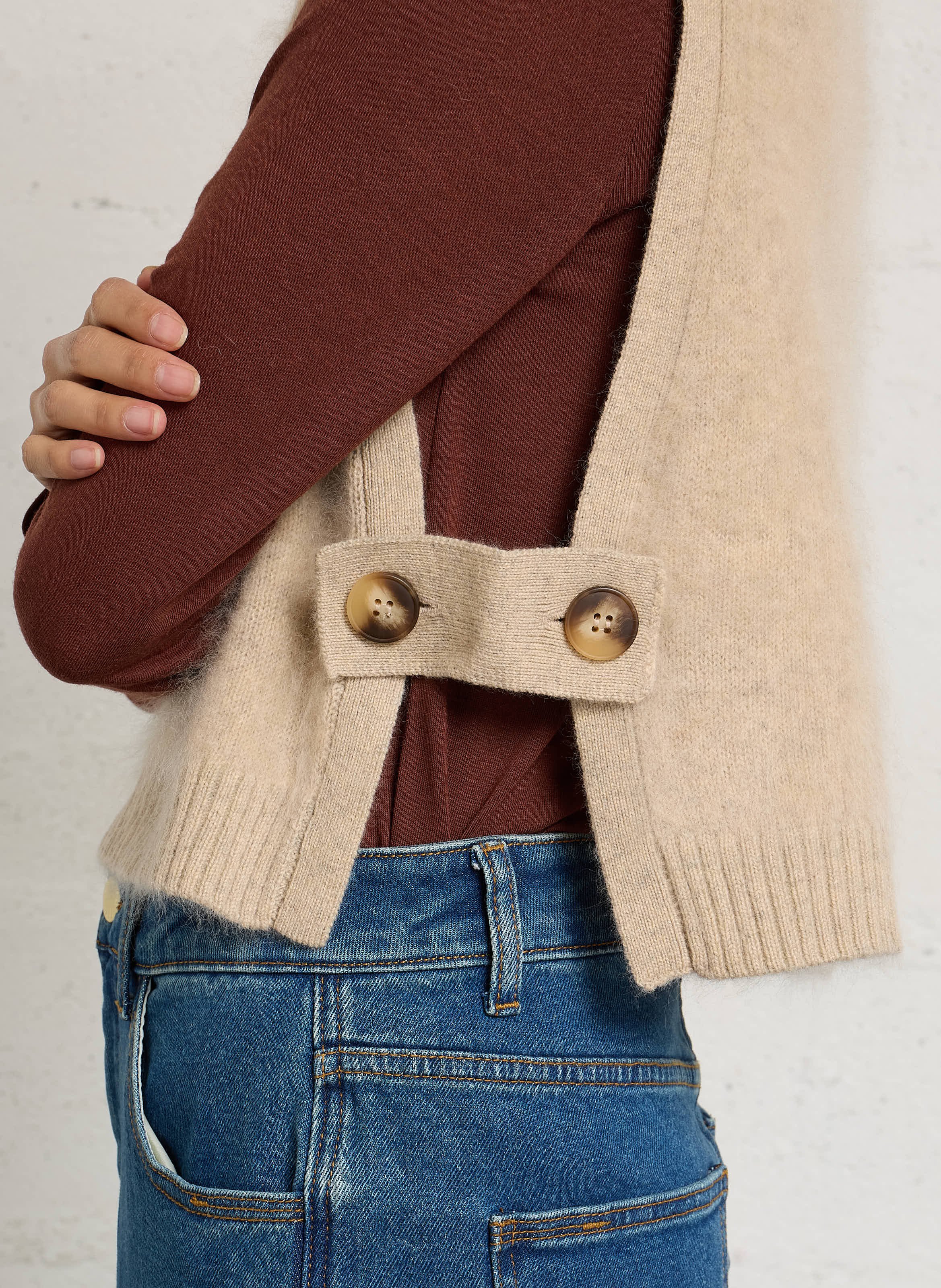 Pull droit en laine reine MAISON 123 Gris