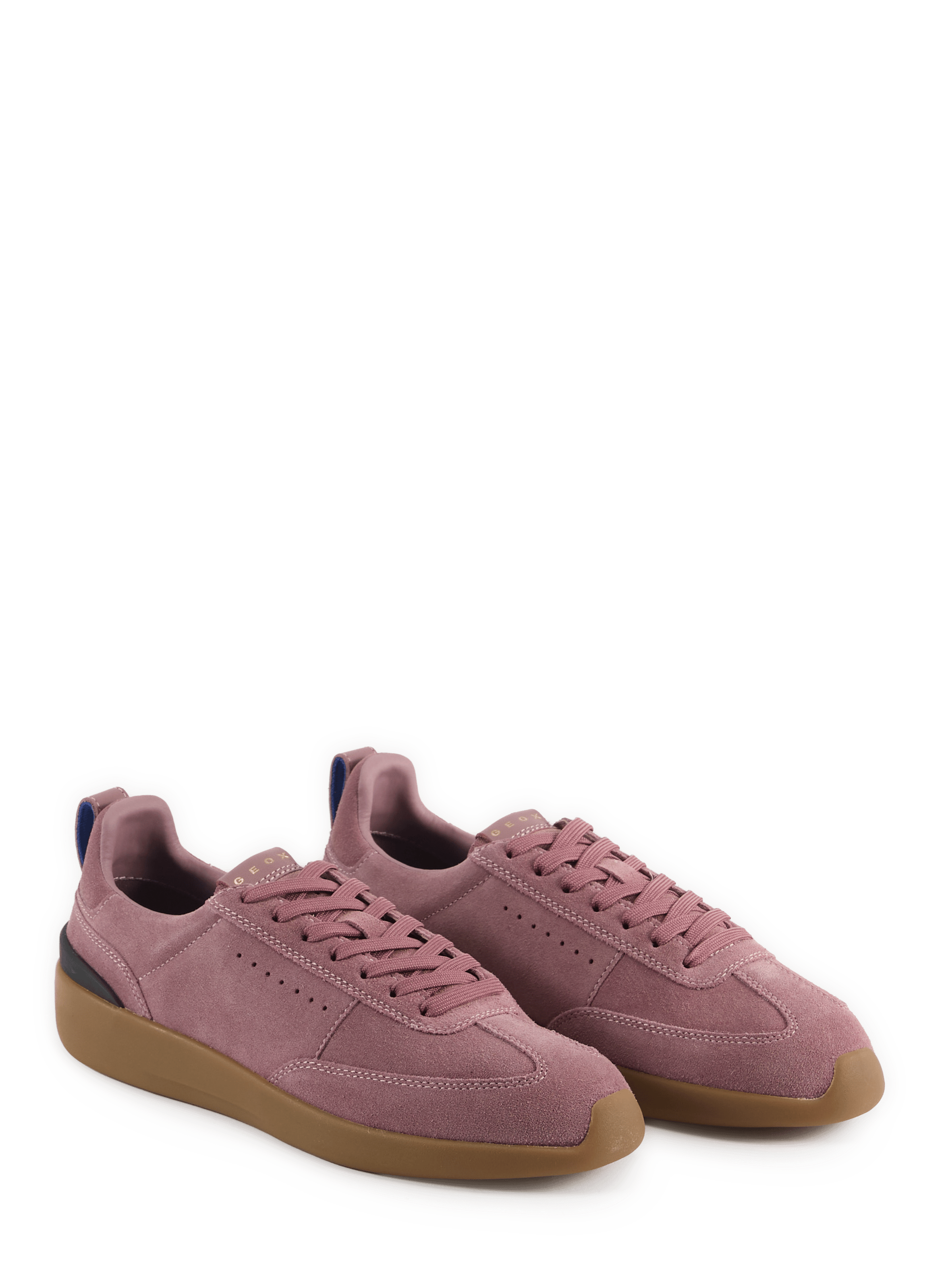 GXRB-02 lace-up sneakers in suede leather | Pink GEOX Women