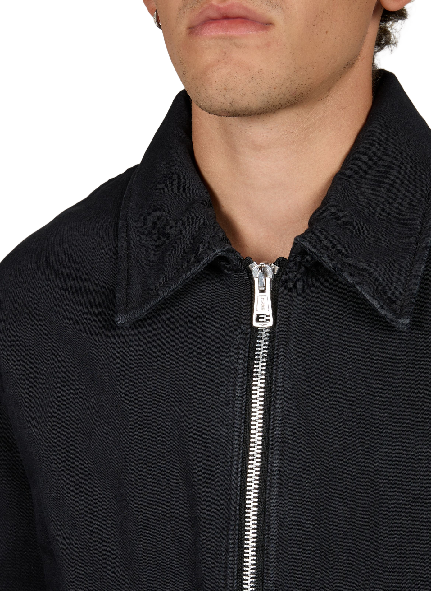 Gerade geschnittene Jacke mit klassischem Kragen aus Baumwolle OUR LEGACY Schwarz