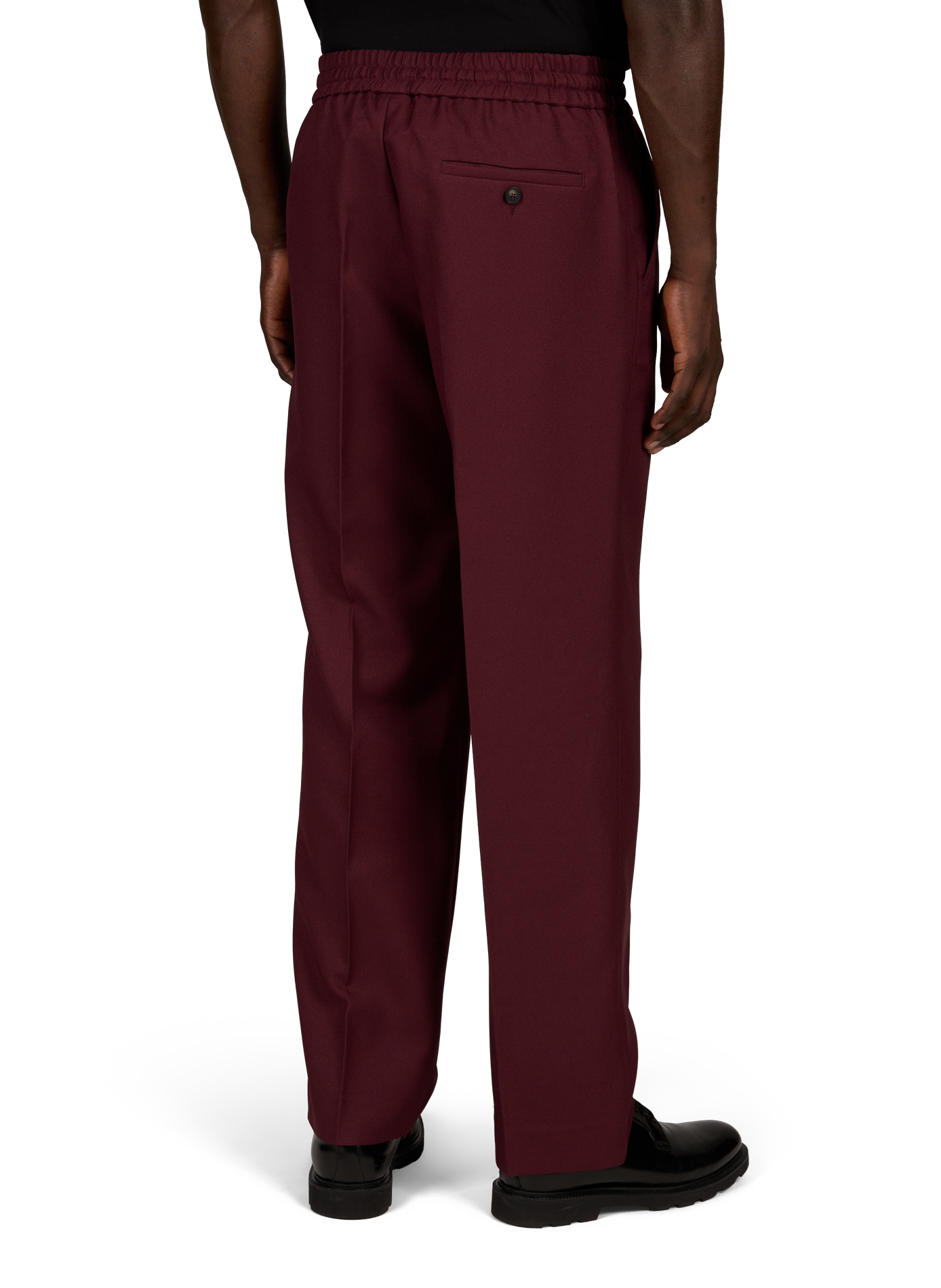 Wide-leg pants with elastic waistband DROLE DE MONSIEUR Red
