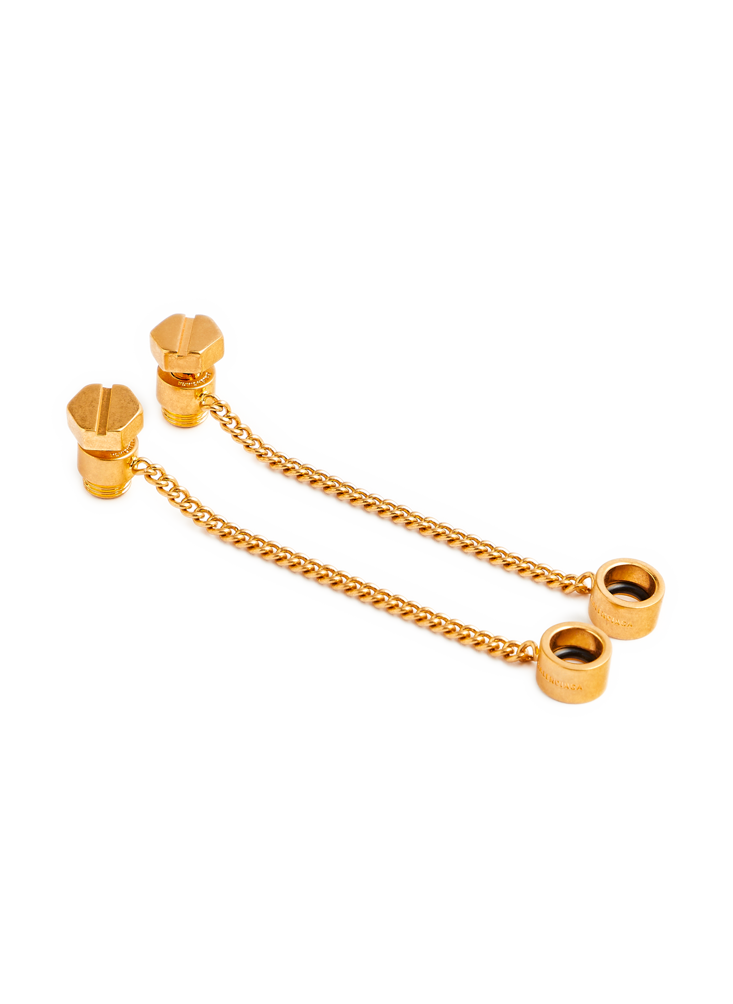 Boucles d'oreille Screw en laiton BALENCIAGA Doré