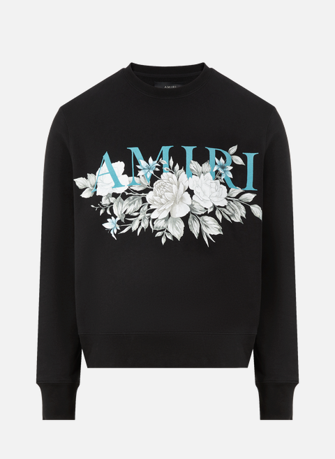 Sweatshirt Floral en coton NoirAMIRI 