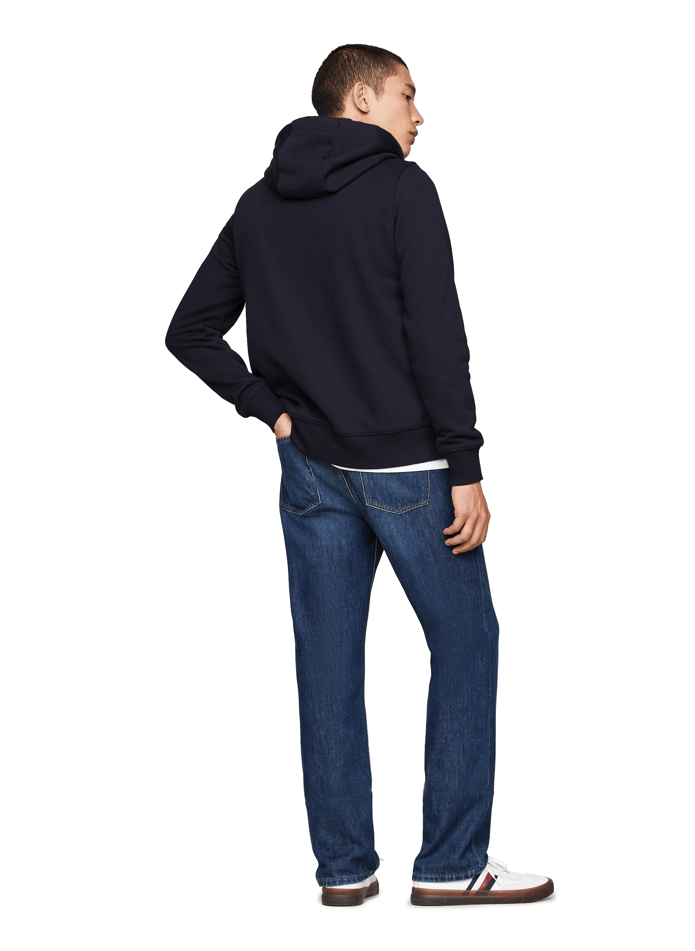 Sweat à capuche en coton TOMMY HILFIGER Blue