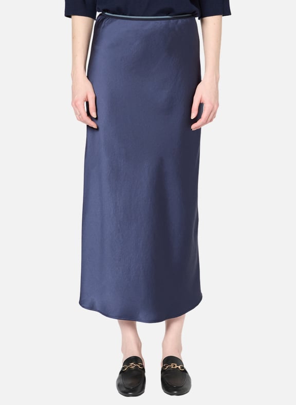 Jupe longue satinée - vesanie Bleu by GERARD DAREL GERARD DAREL Jupe longue satinée - vesanie Bleu