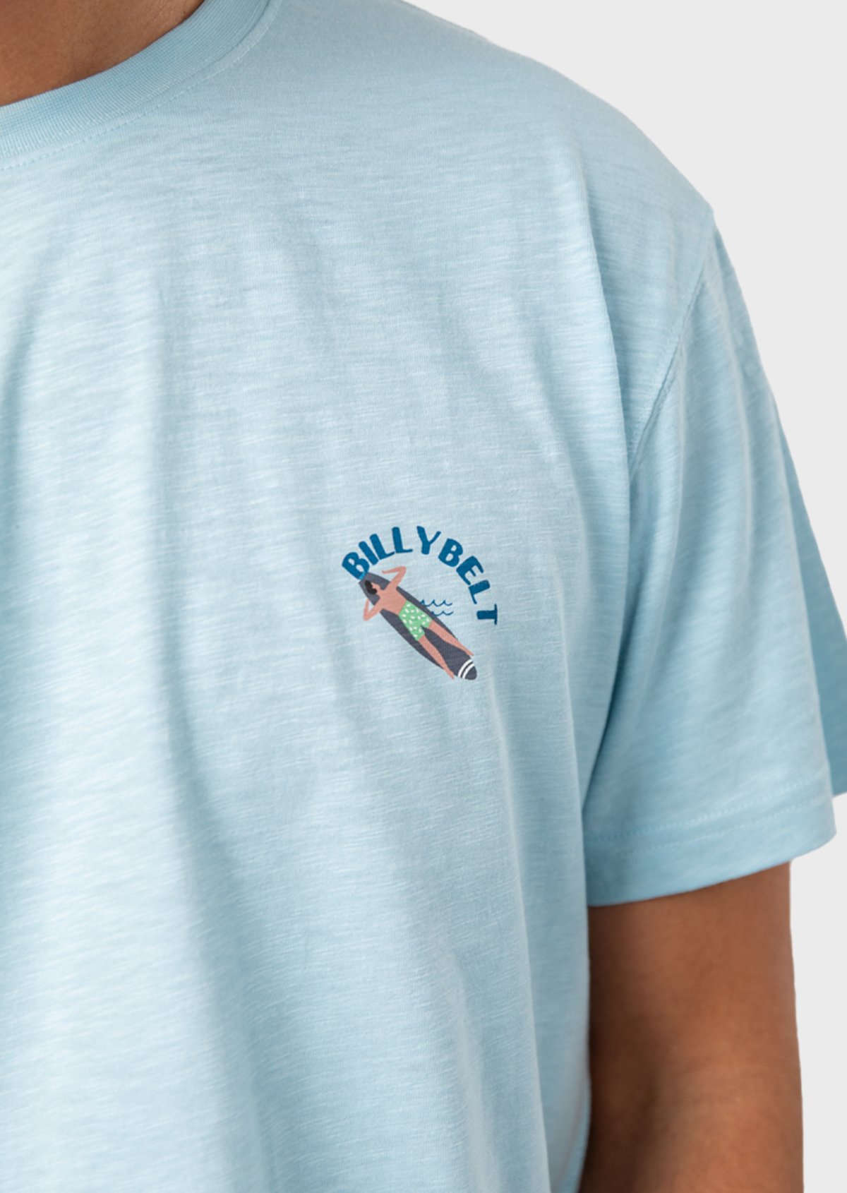 T-shirt vintage en coton biologique Bleu