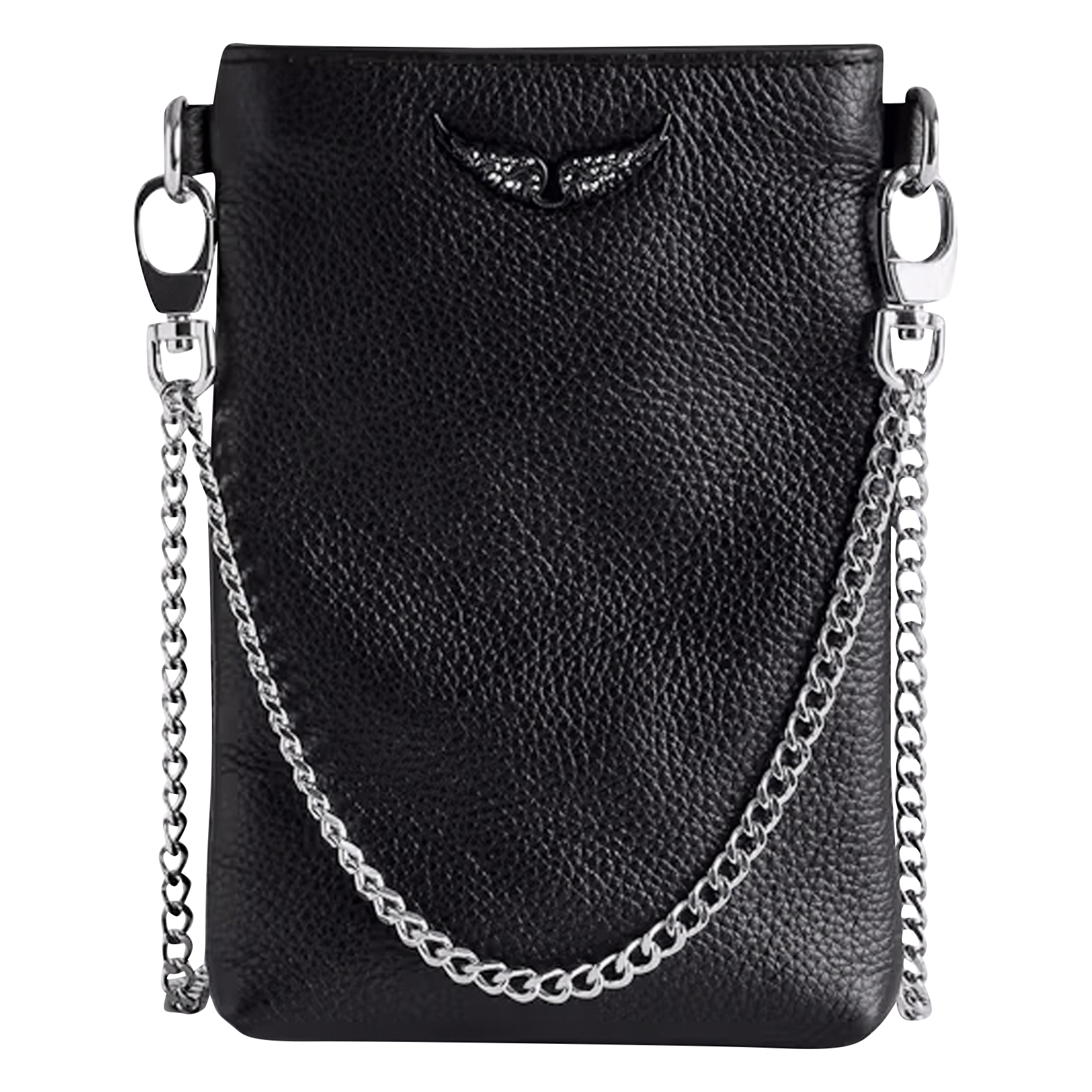 Sac bandoulière en cuir rock ZADIG&VOLTAIRE Noir