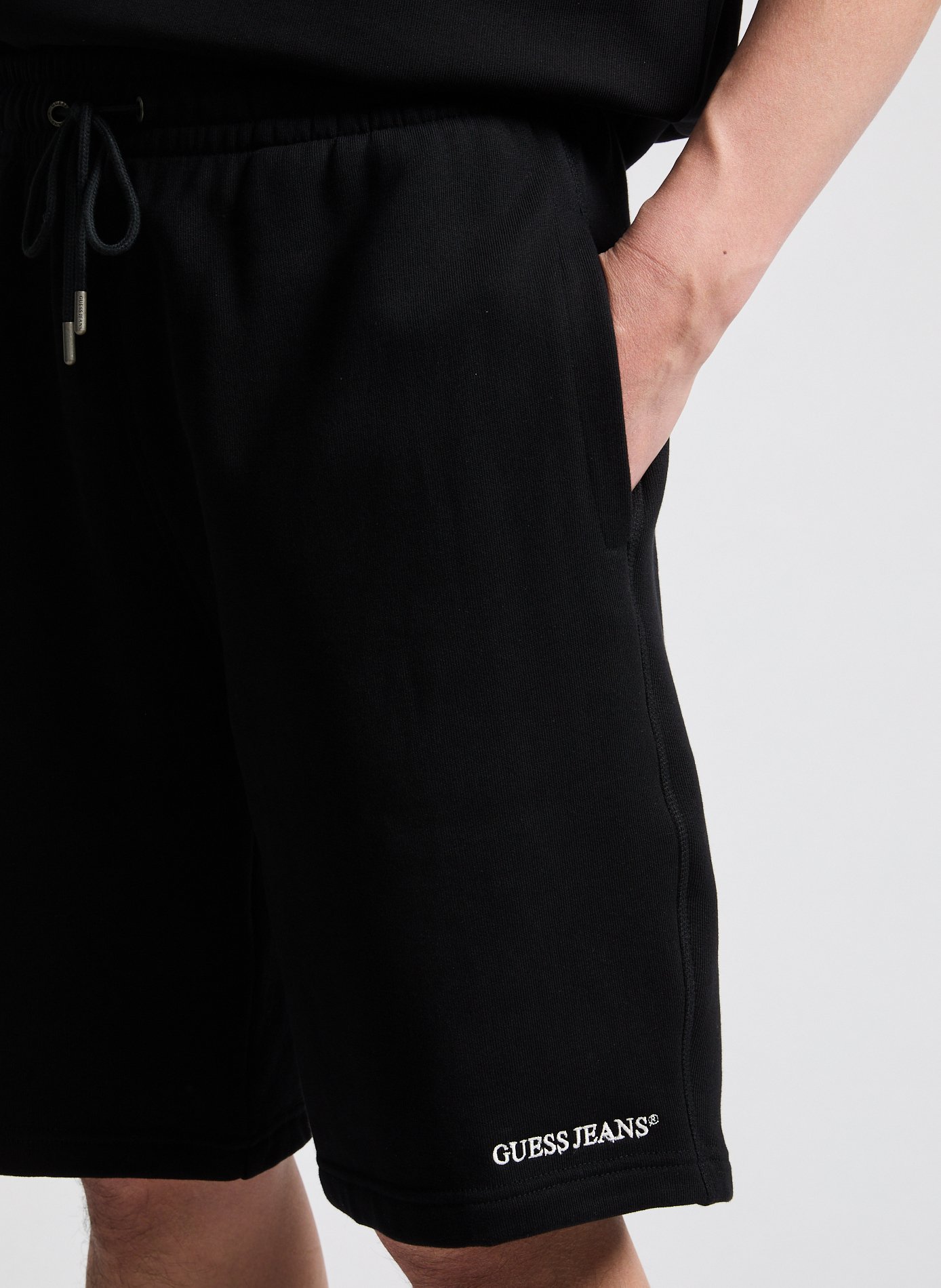 Short en coton GUESS Noir