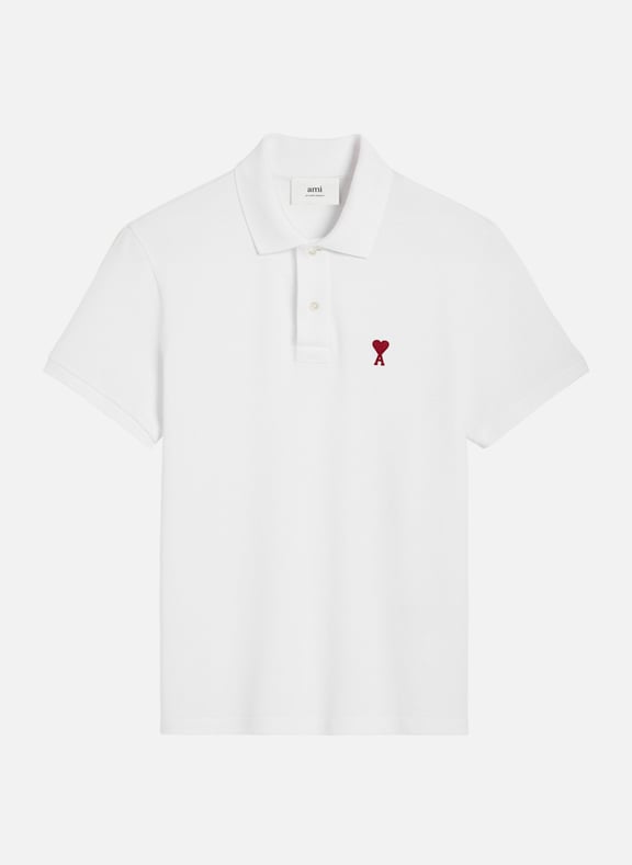 Polo ami de coeur unisexe Blanc by AMI PARIS AMI PARIS Polo ami de coeur unisexe Blanc