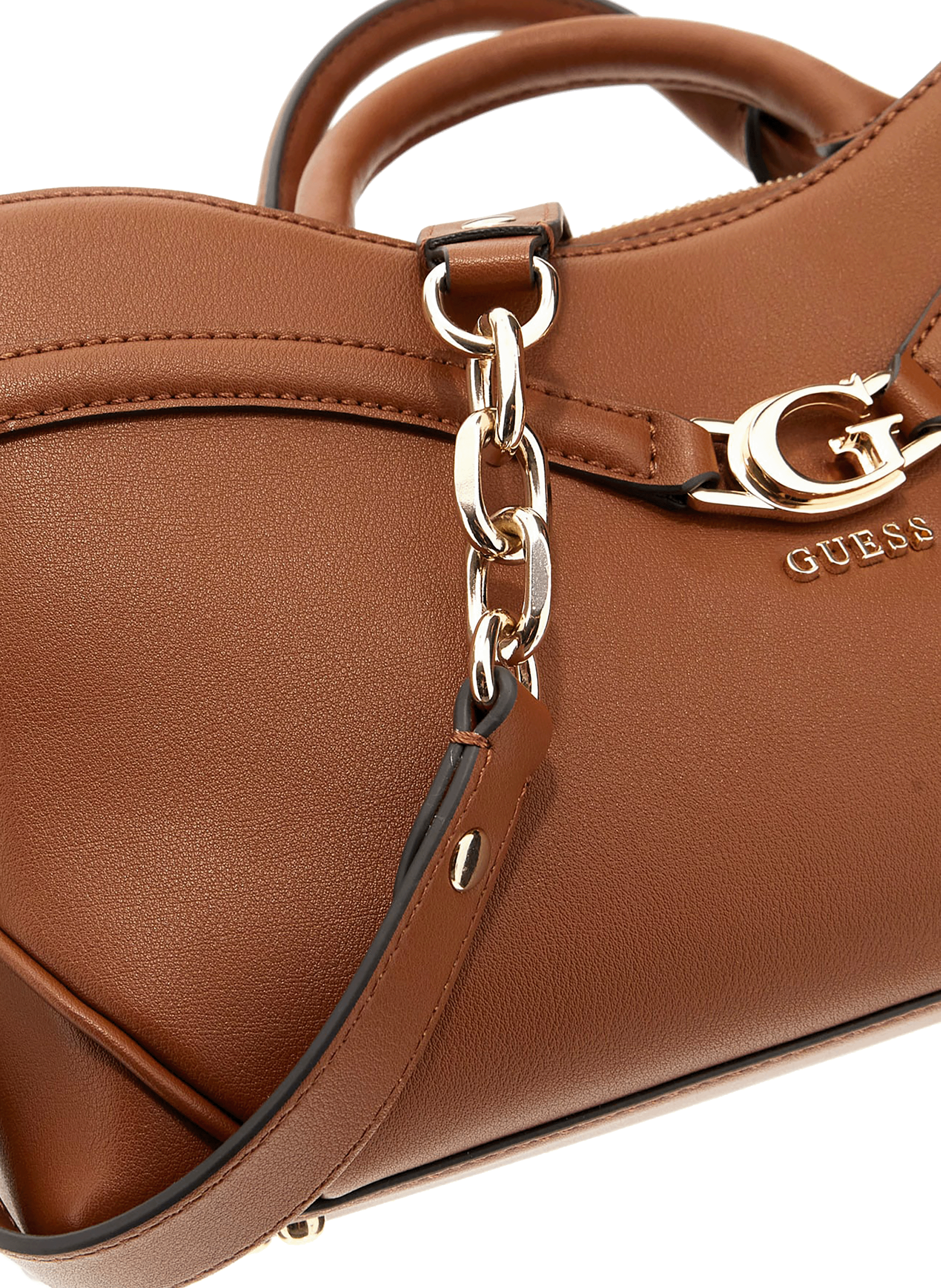 Sac à main à bandoulière amovible GUESS Marron