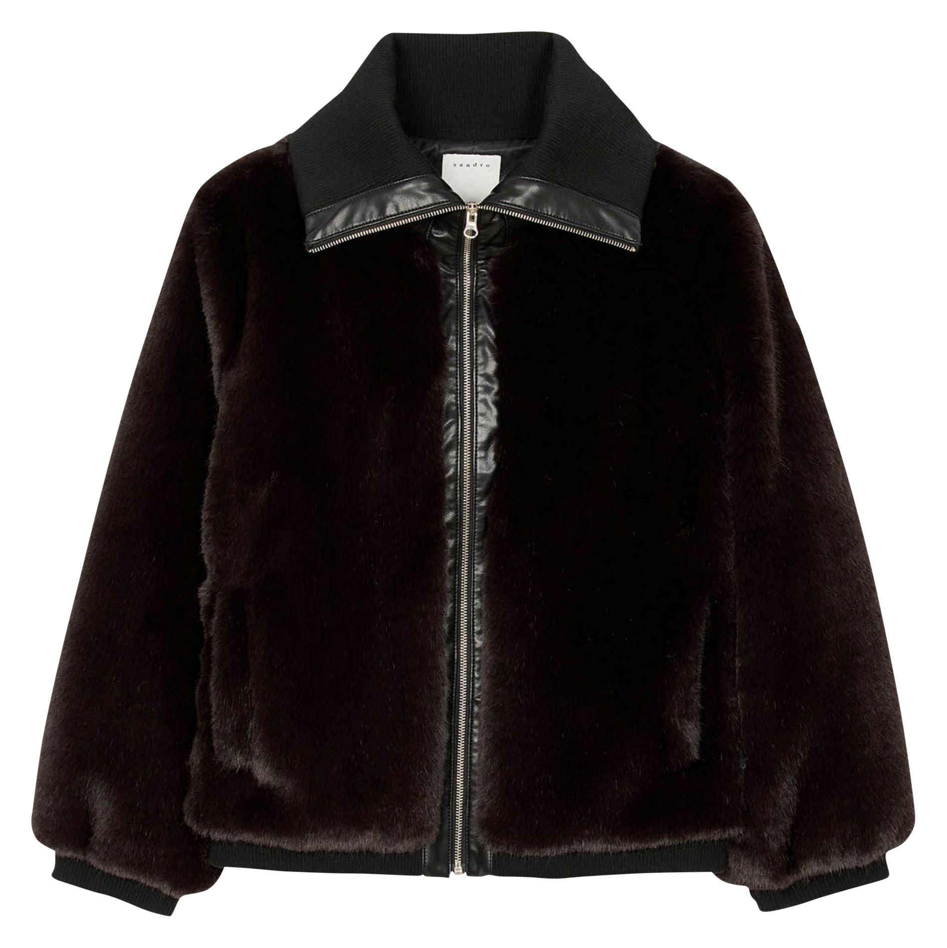 Veste oversize col montant SANDRO Marron
