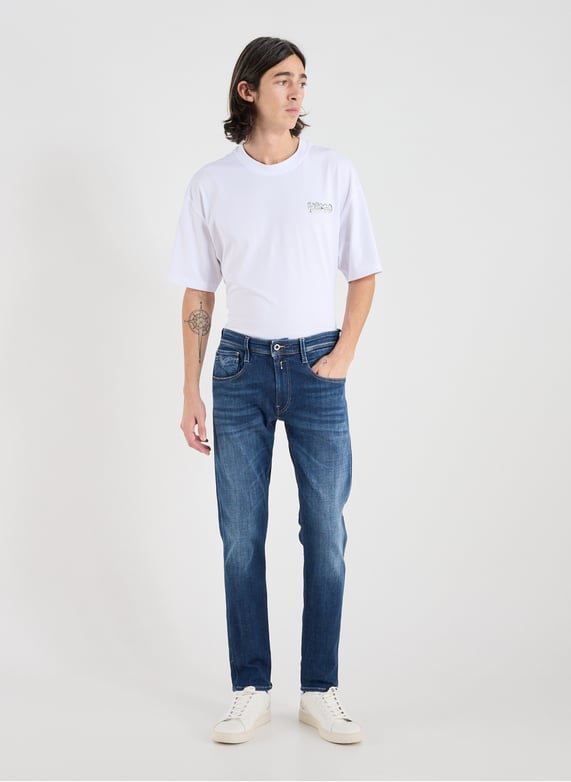 Jeans déchiré en coton mélangé | Bleu by REPLAY Jeans déchiré en coton mélangé Bleu
