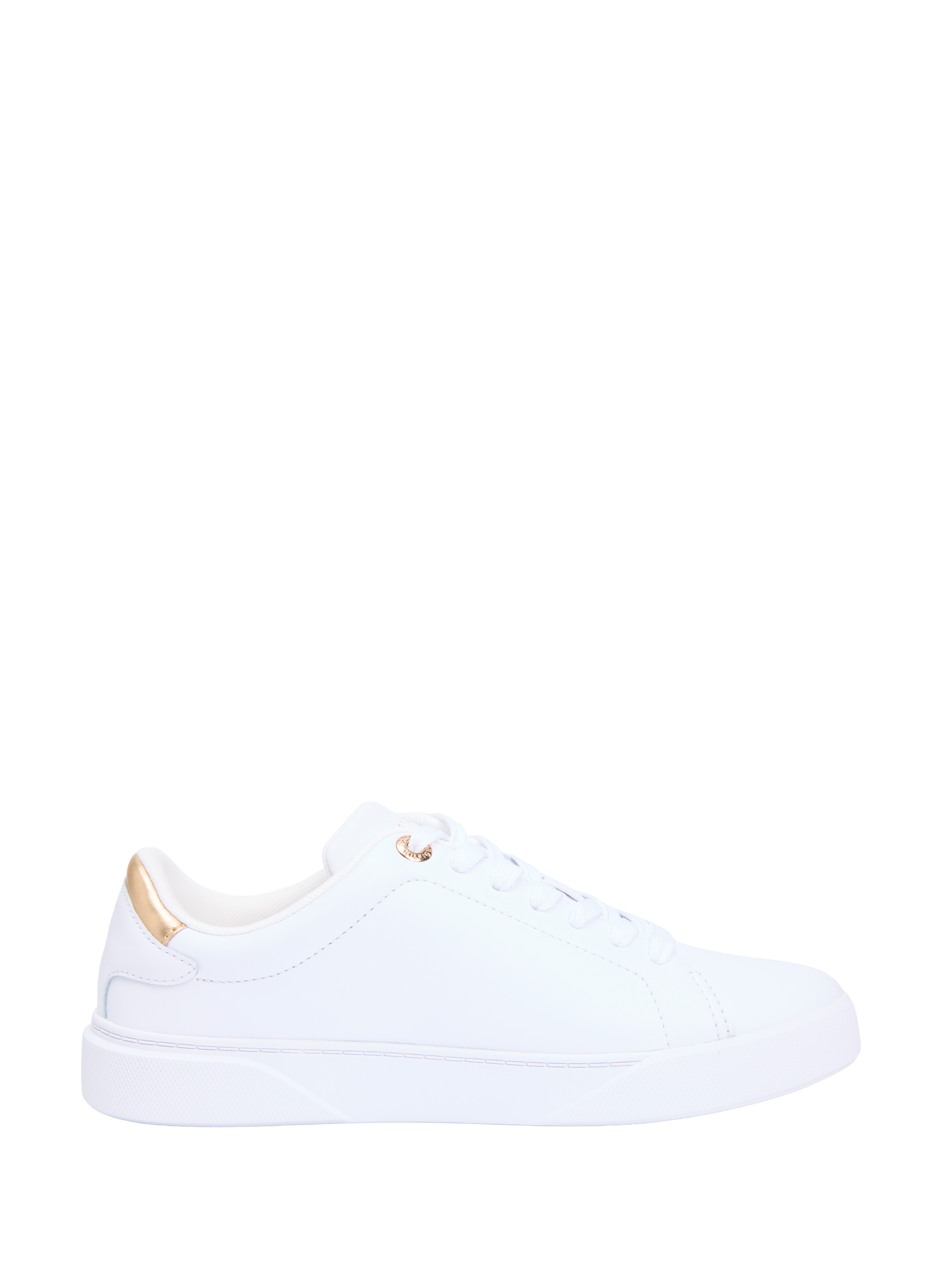 Baskets basses à lacet en cuir TOMMY HILFIGER Blanc