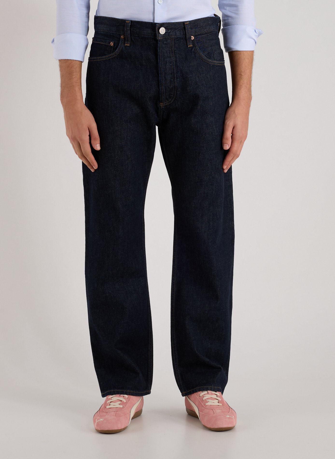 AGOLDE Five-pocket cotton jeans Blue