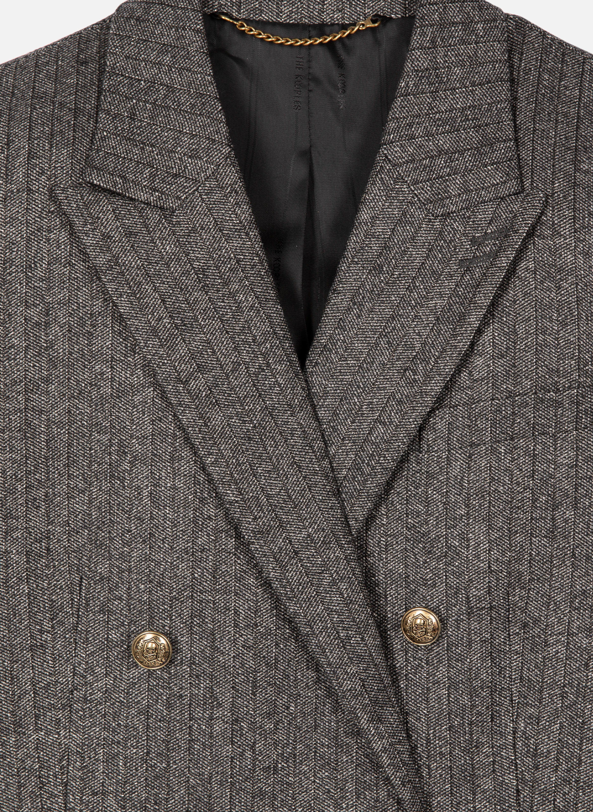 Veste tailleur à chevrons lurex THE KOOPLES Noir
