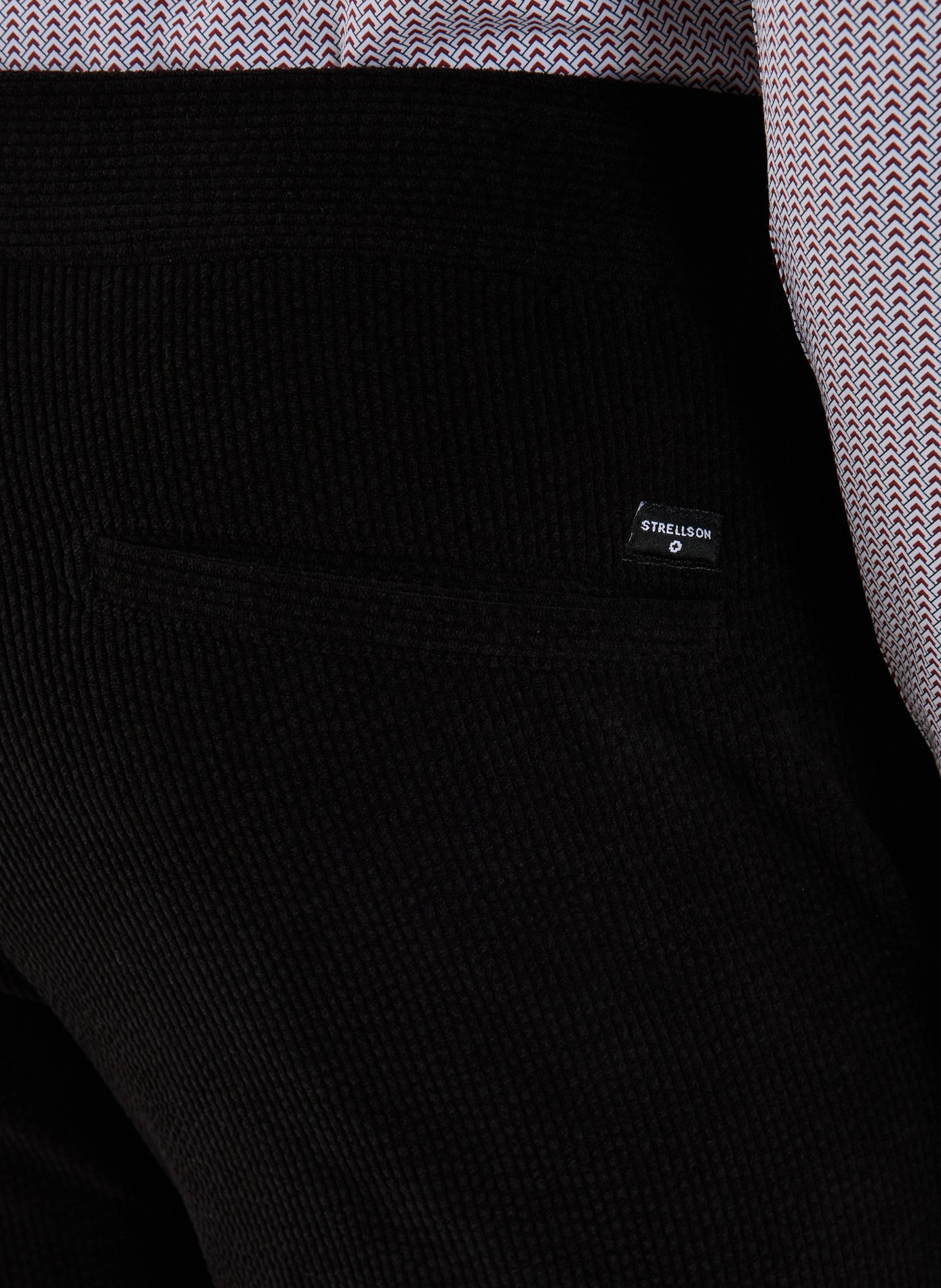 Straight corduroy trousers STRELLSON Black
