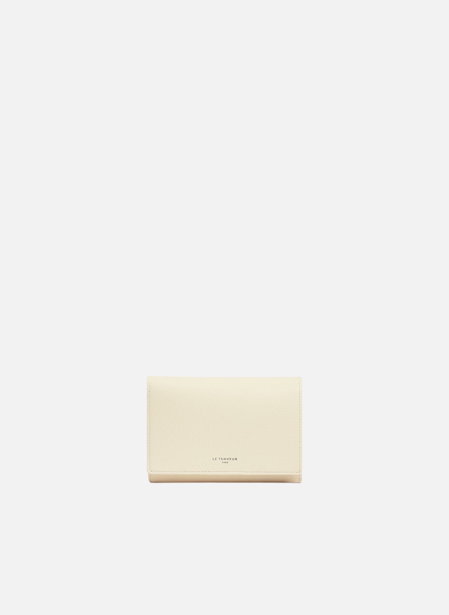 Portefeuille emilie en cuir grainé LE TANNEUR Blanc