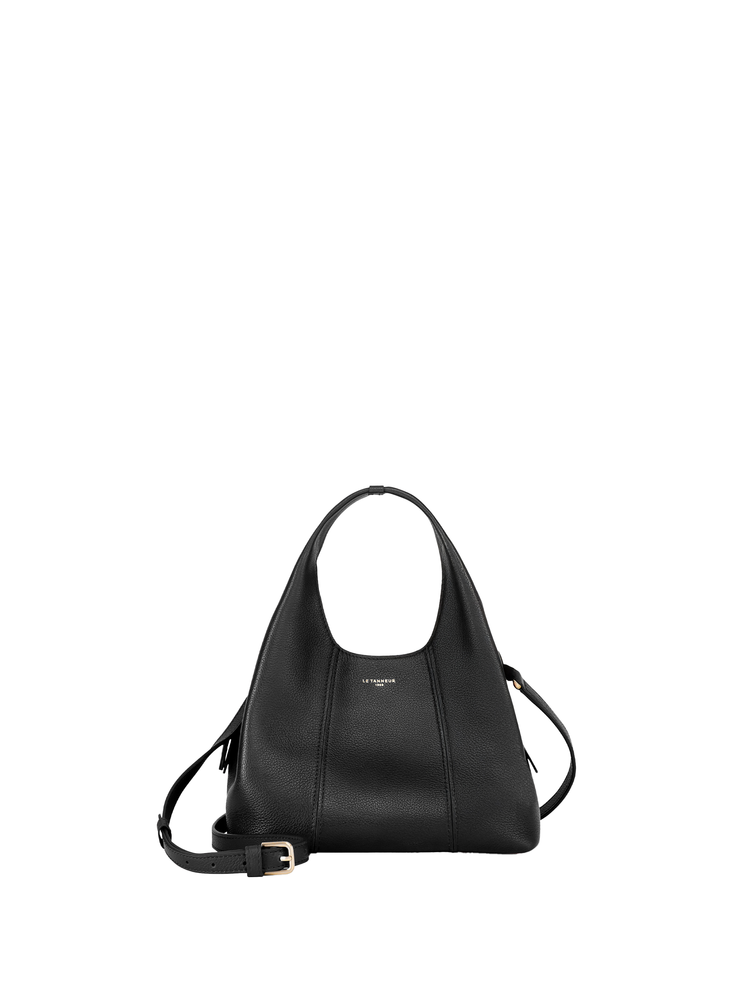 Petit sac à main juliette en cuir grainé LE TANNEUR Noir