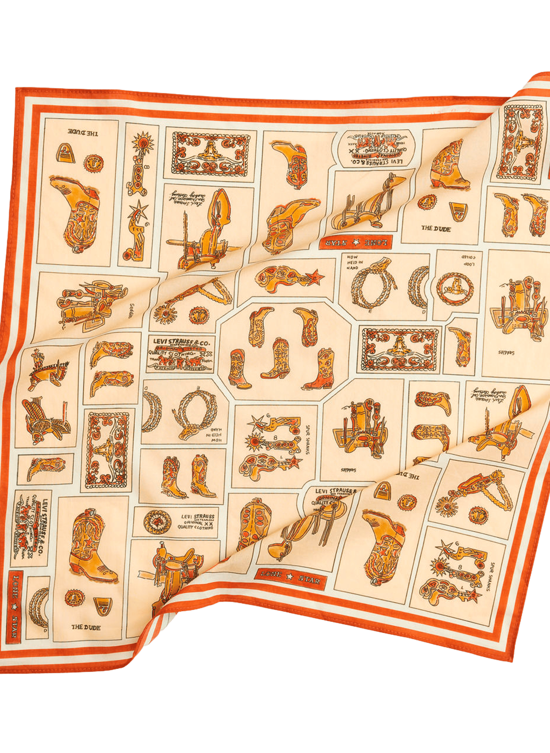 Printed scarf LEVIS ACCESSOIRES Beige