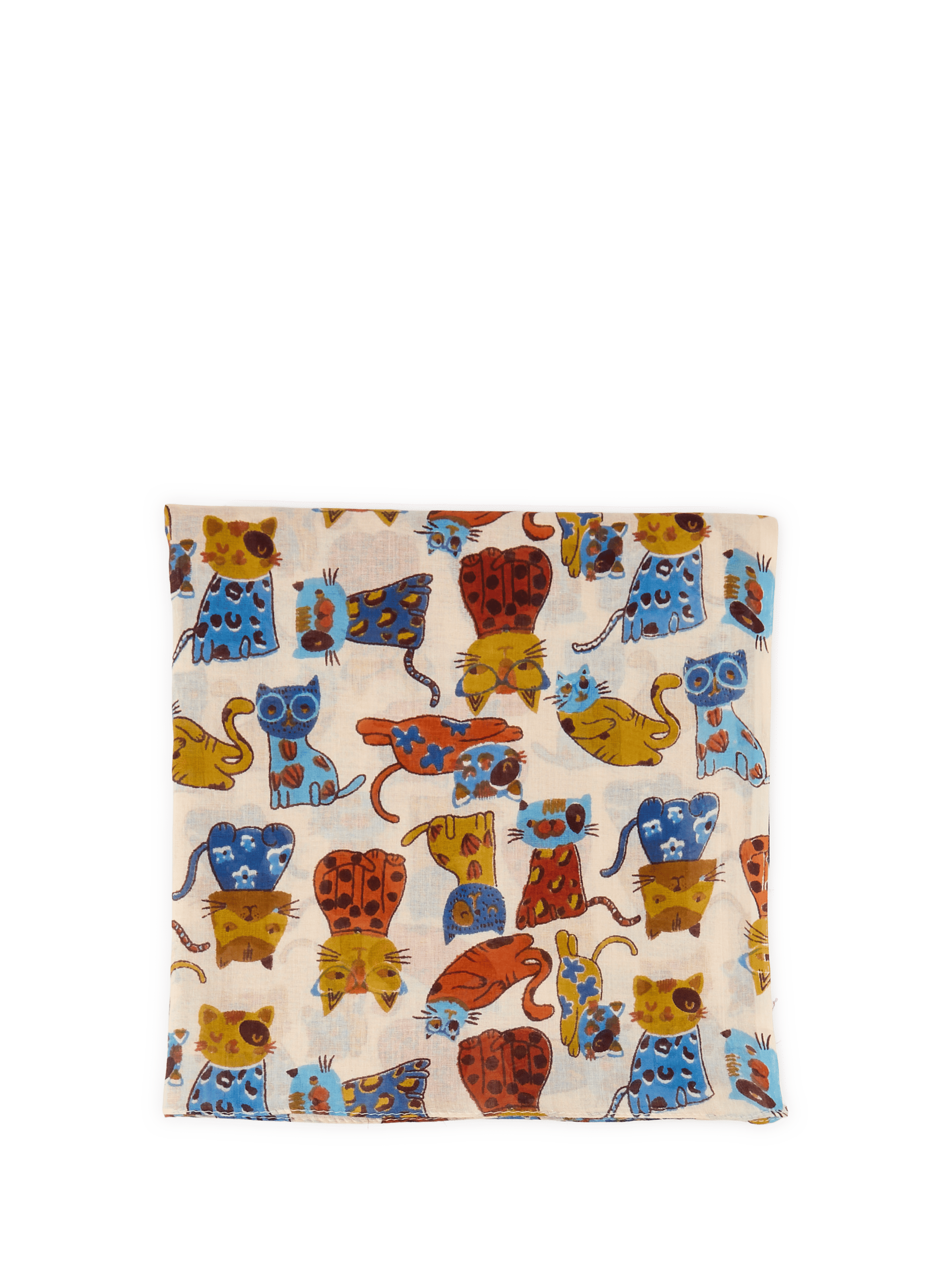 Stole Wise Cats in cotton AU PRINTEMPS PARIS Multicolour