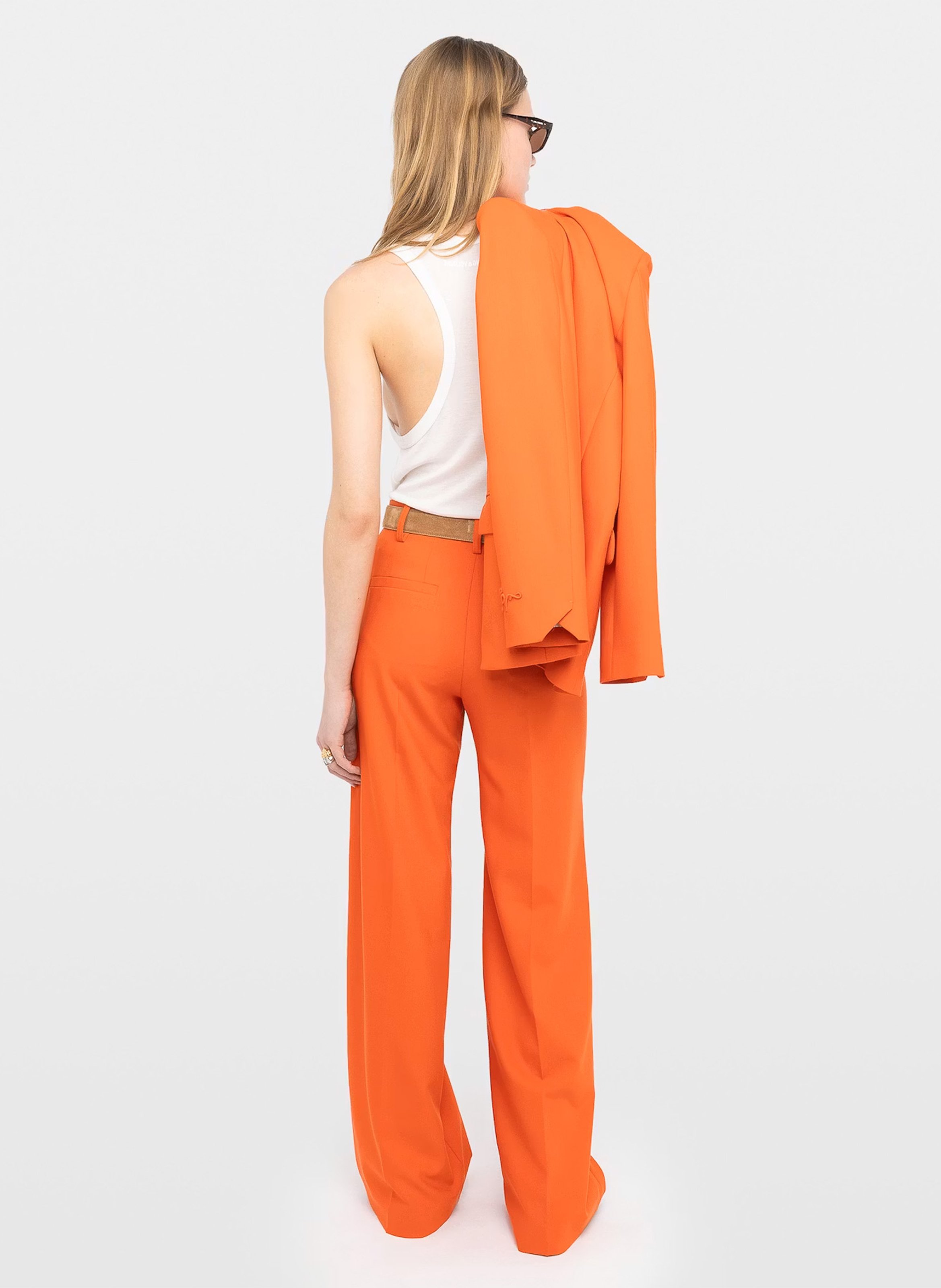 Pantalon droit taille haute panol ZADIG&VOLTAIRE Orange