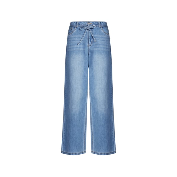 Jeans large en coton mélangé