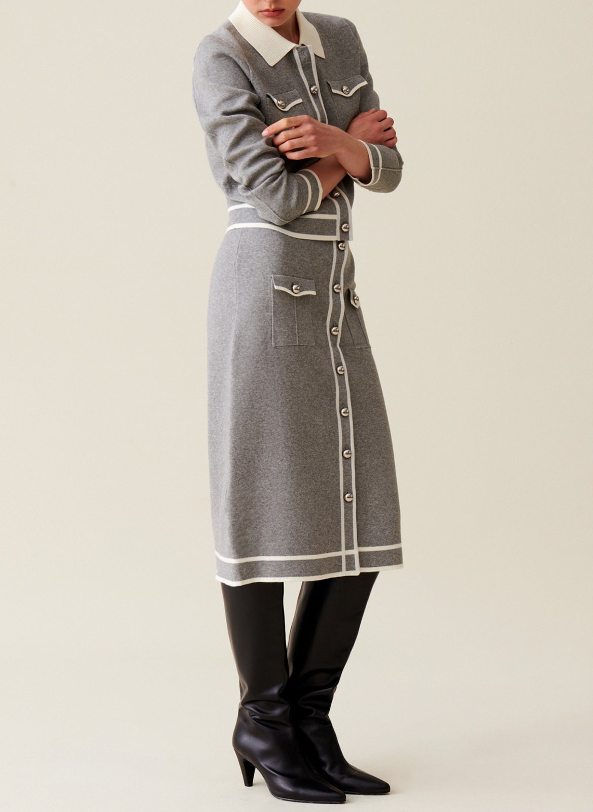 Jupe taille haute boutonnée CLAUDIE PIERLOT Multicolore