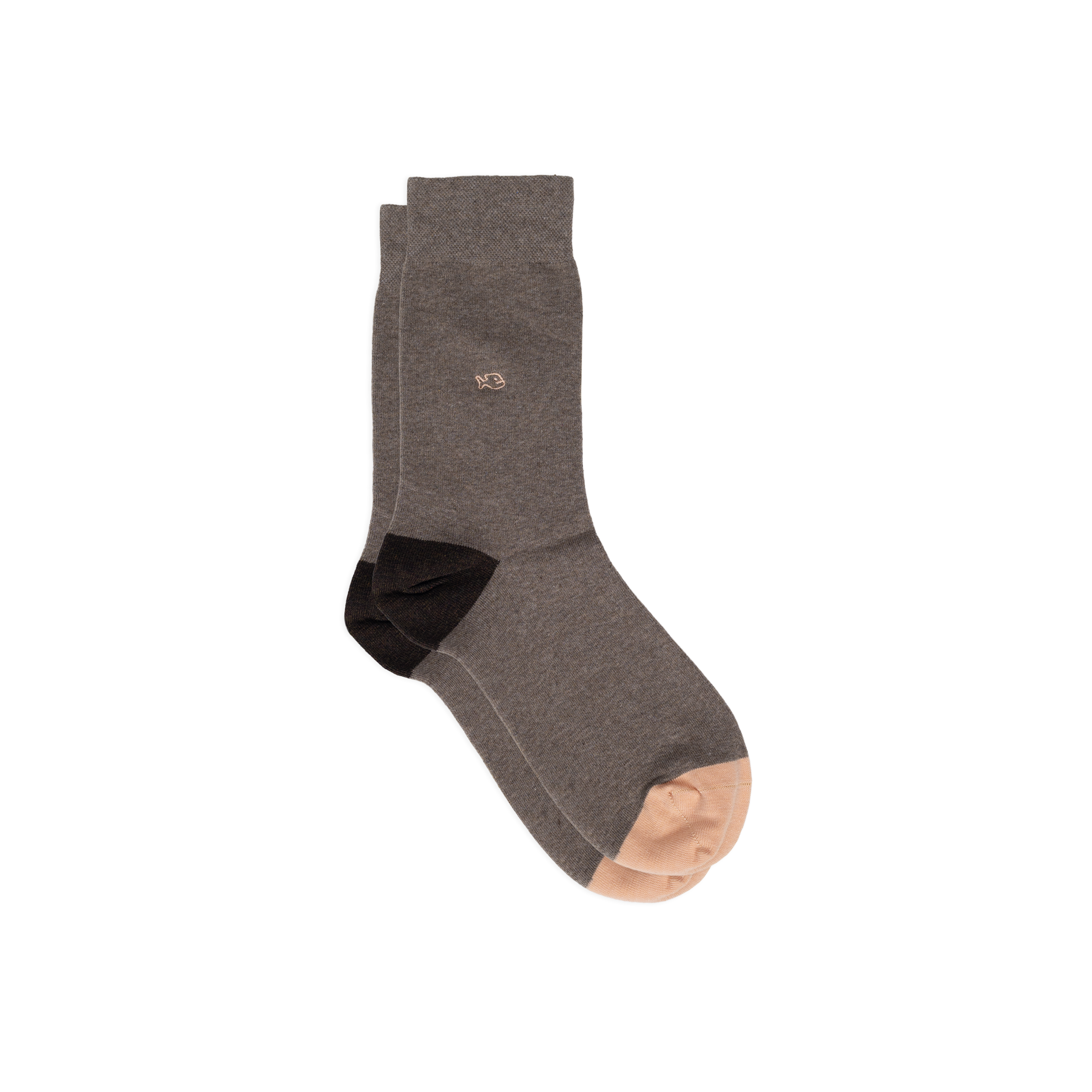 Chaussettes en coton peigné unies BILLYBELT Marron