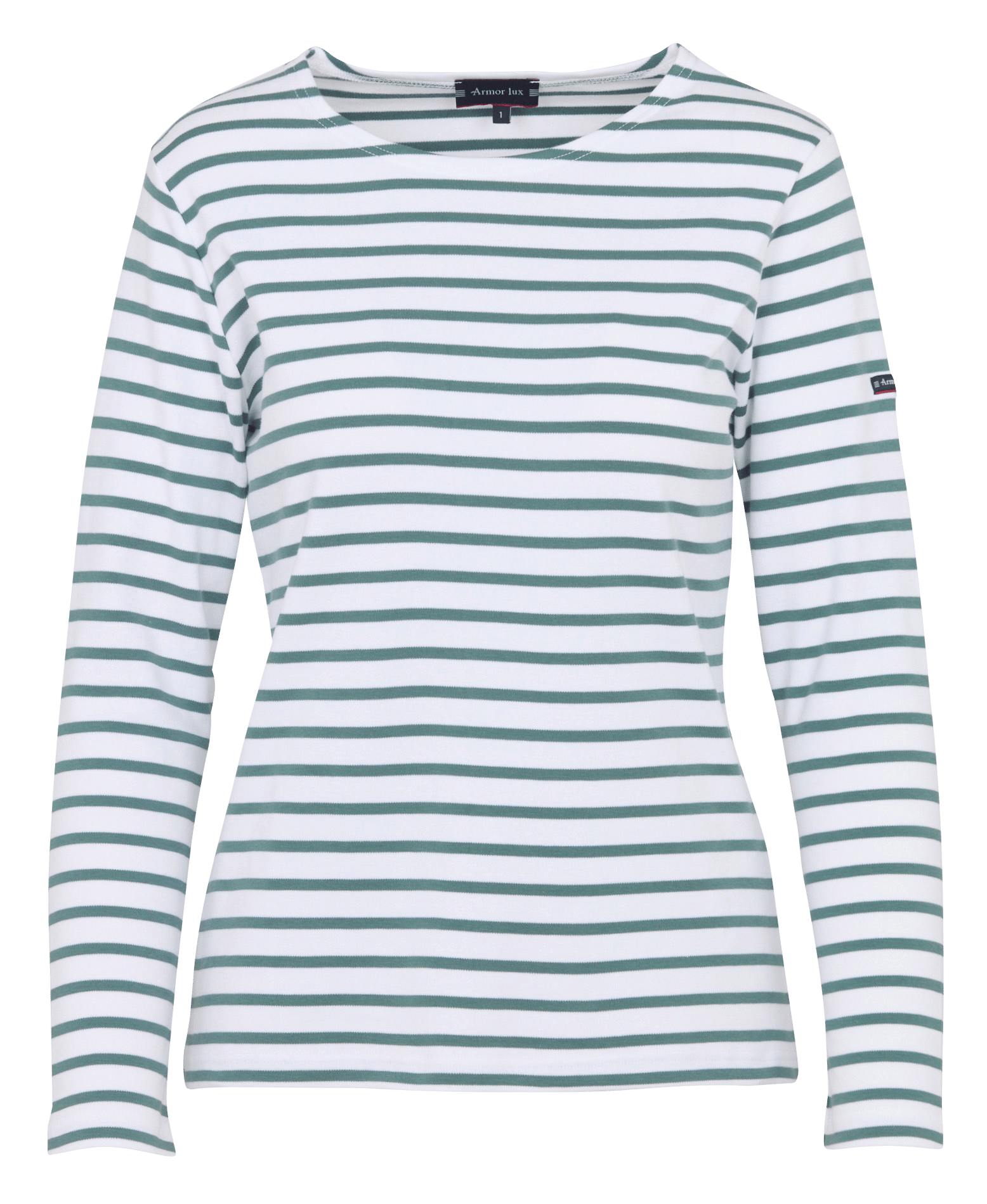 Marinière col rond en coton ARMOR-LUX Blanc