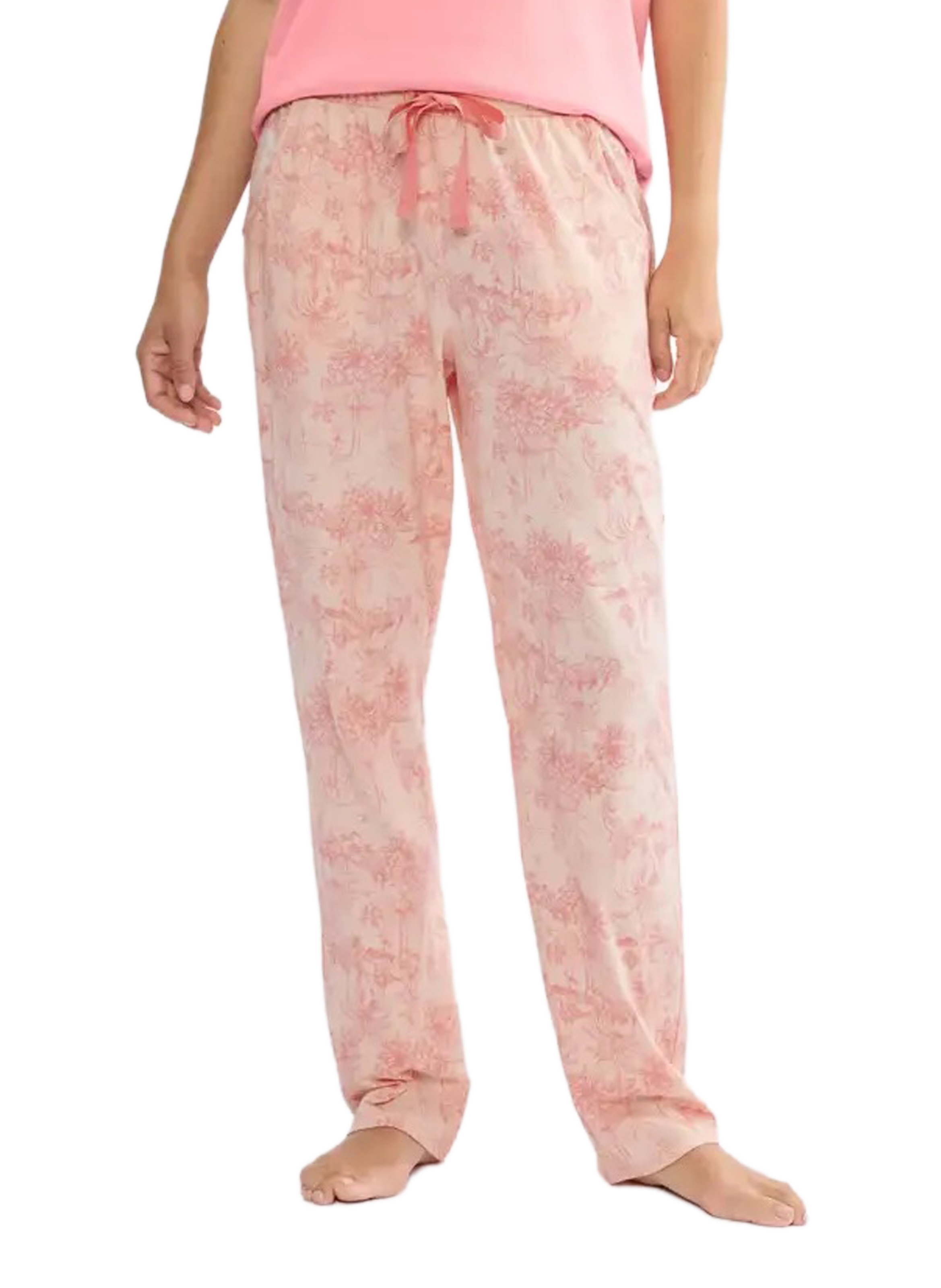 Pantalon de pyjama imprimé Mix & Match en coton TRIUMPH Rose