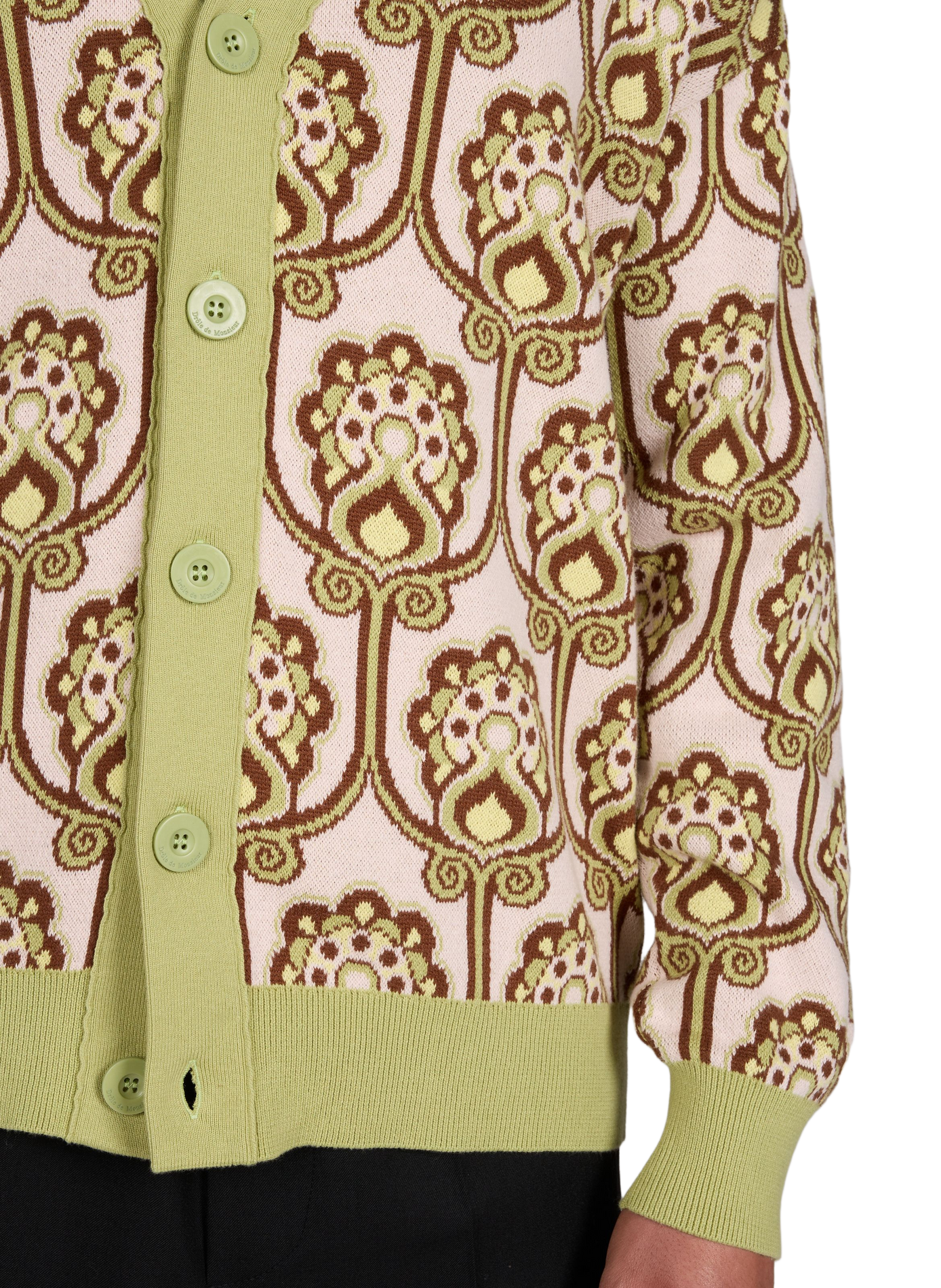 Cotton patterned cardigan DROLE DE MONSIEUR Pink