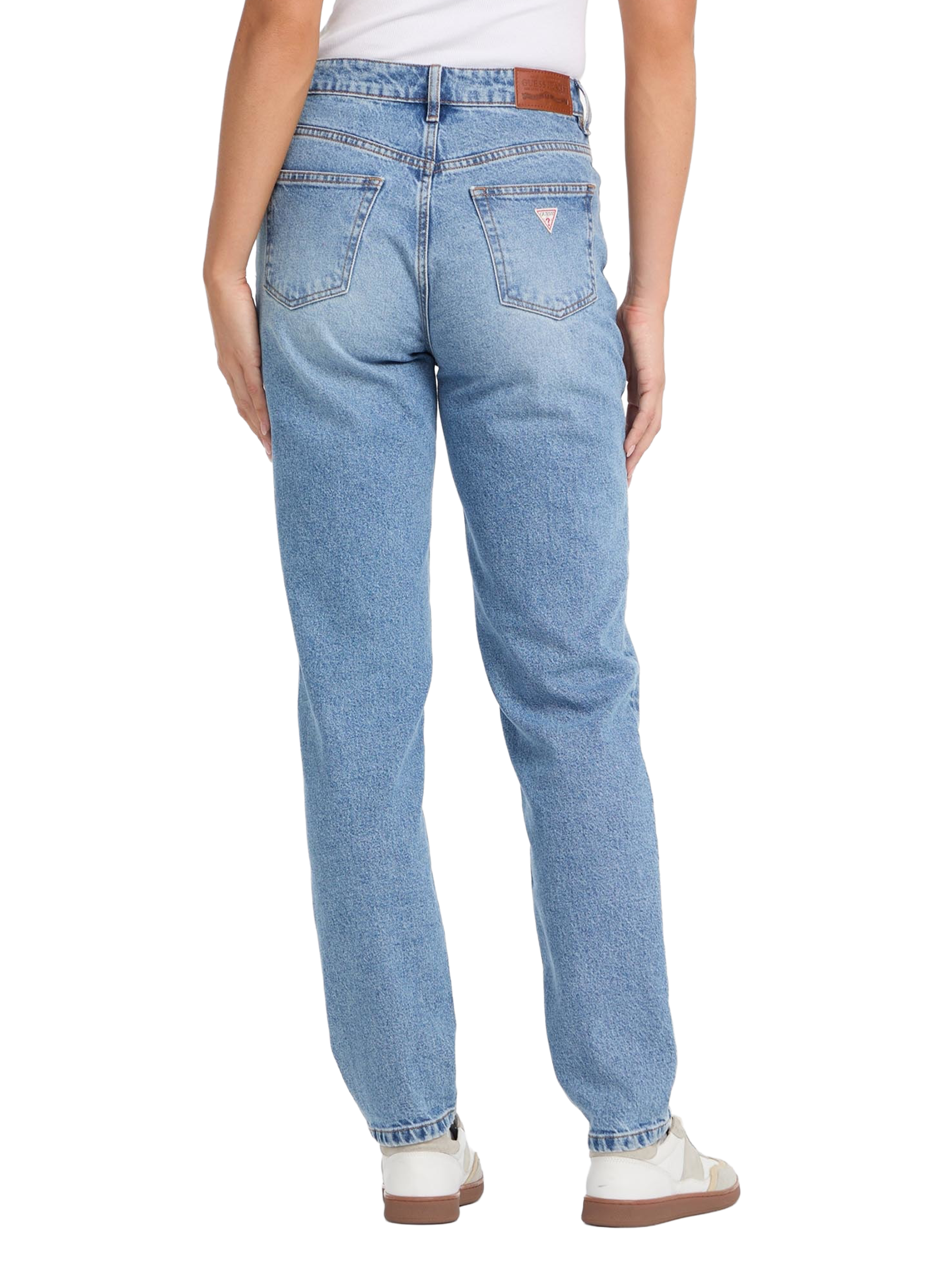 Washed denim boyfriend jeans in blended cotton GUESS Blue