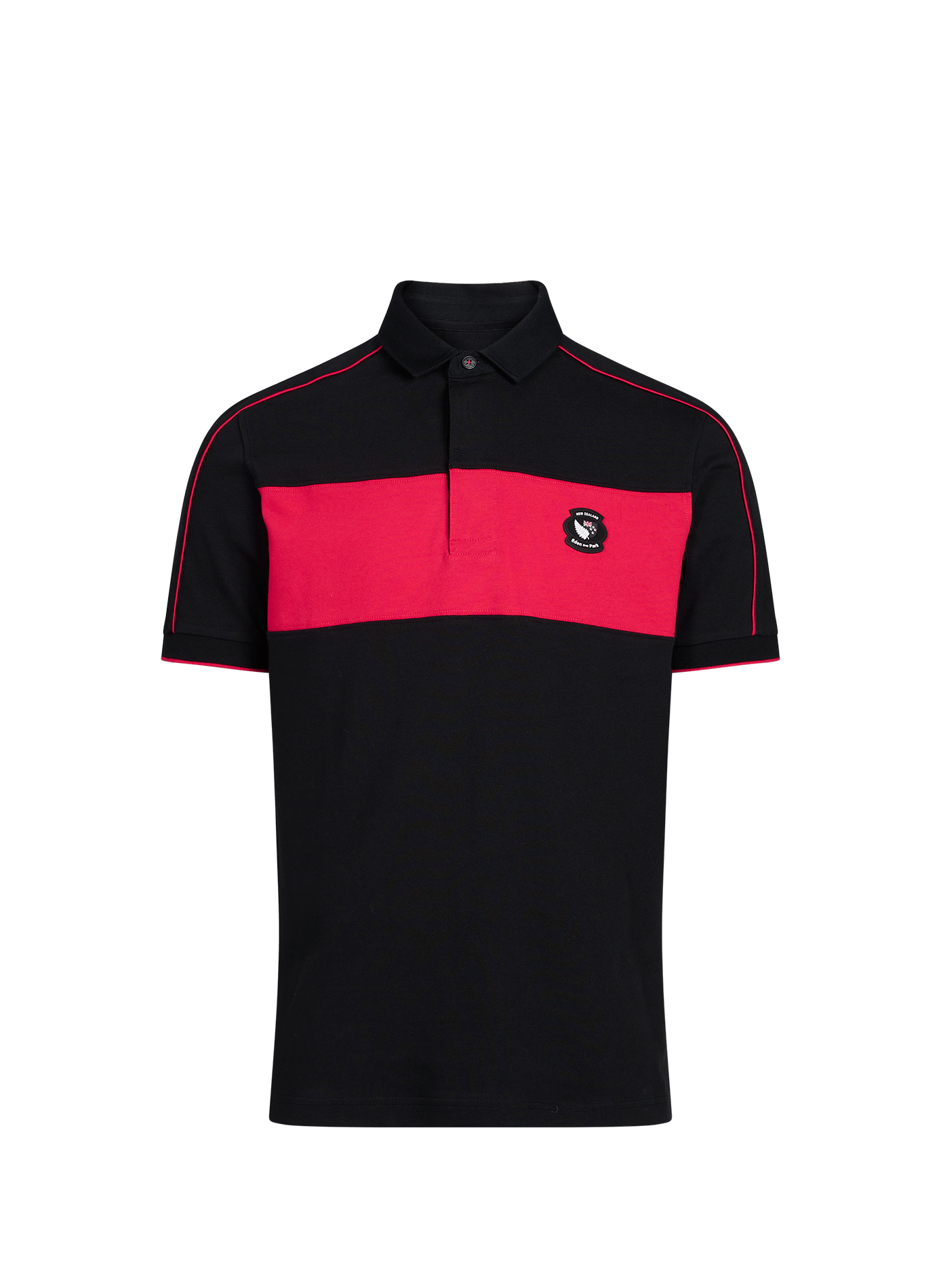 Polo à manches courtes Nouvelle Zélande en coton EDEN PARK Noir