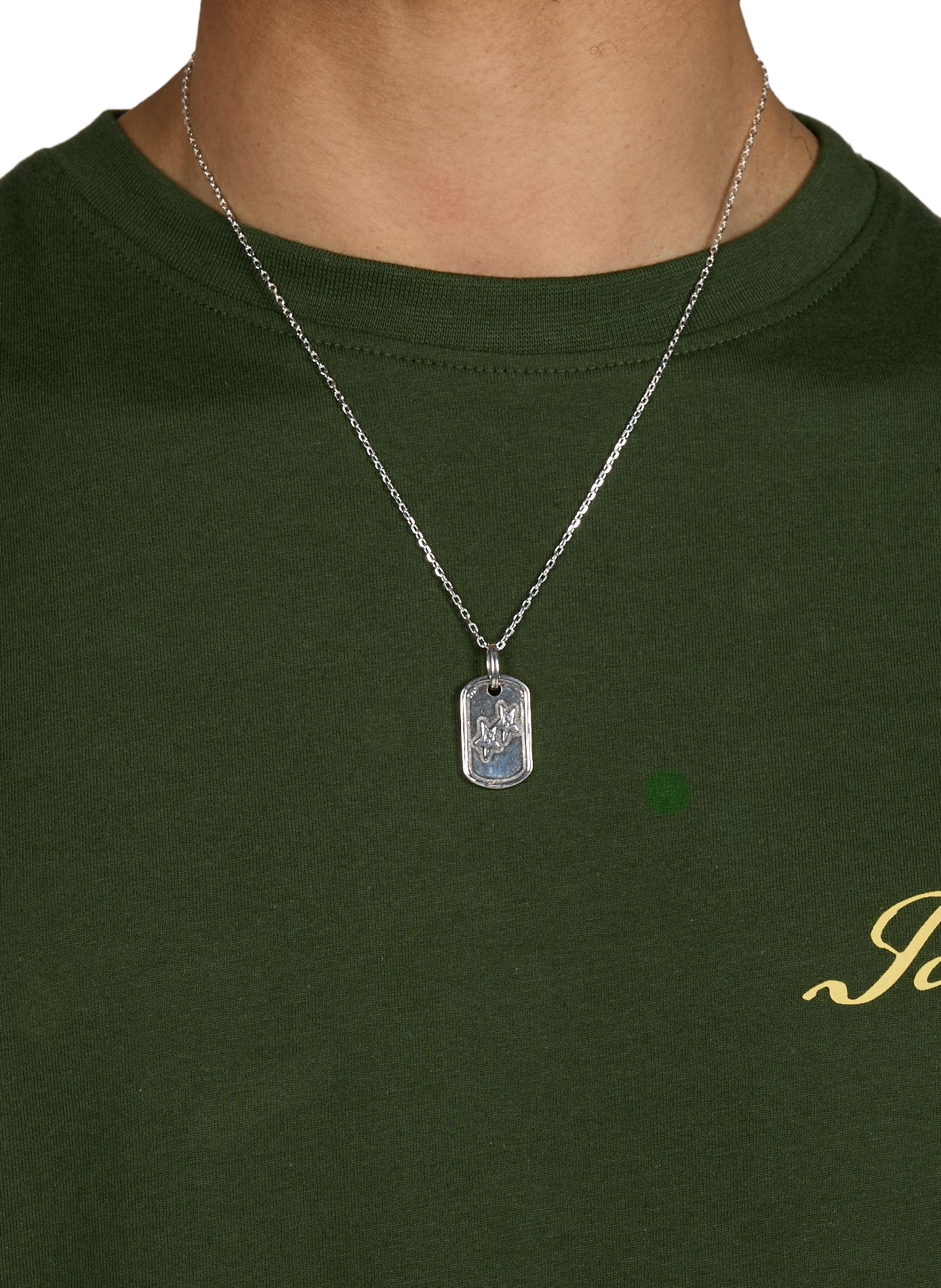 Collier Dog Tag en argent sterling 925 TWO JEYS Argent