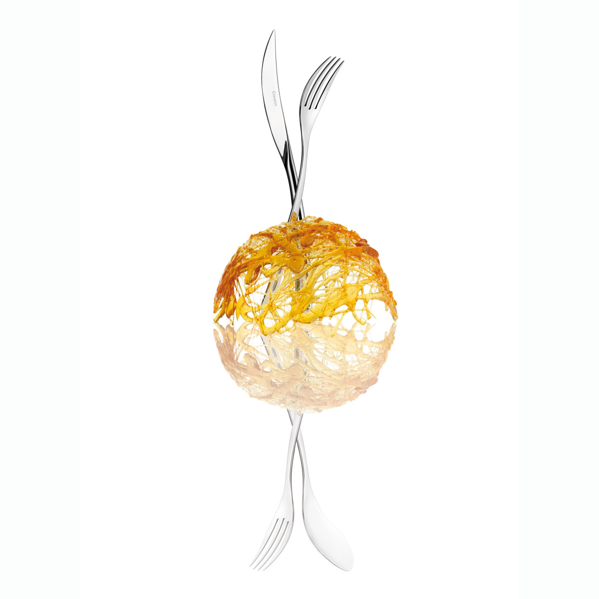 Elixir - 24 couverts de table avec support de rangement nomade COUZON Argent