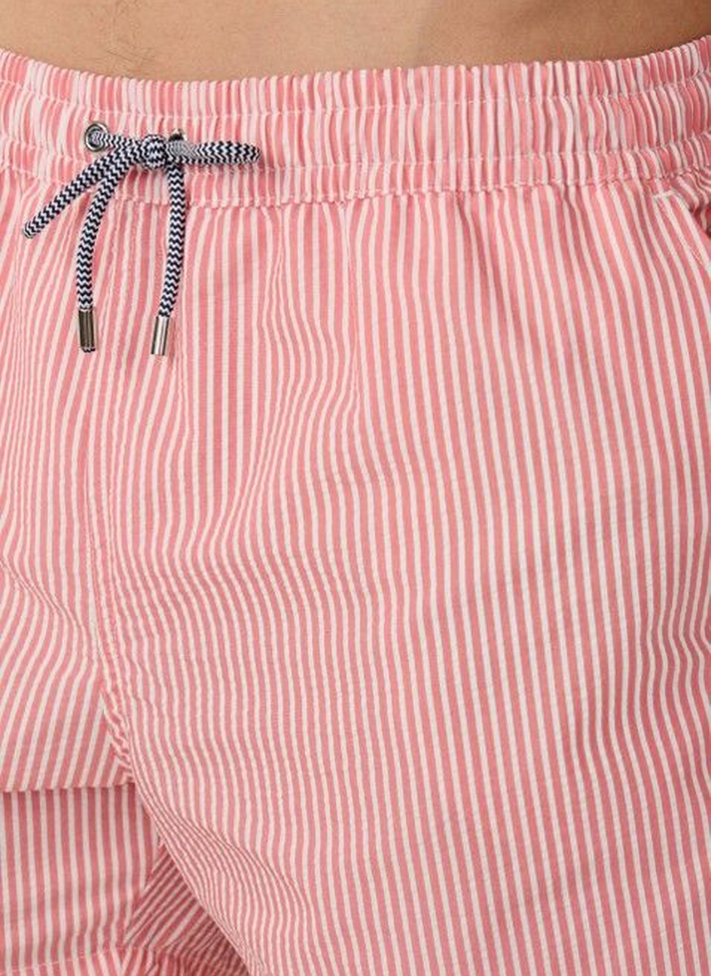 Short da bagno a righe in seersucker FACONNABLE Rosa