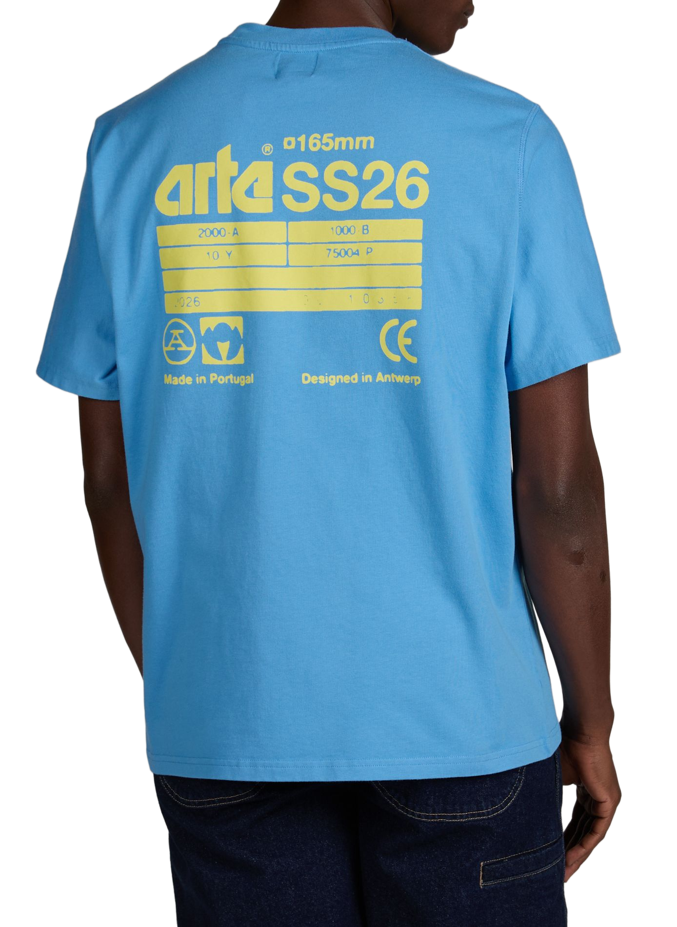 Cotton T-shirt with printed back ARTE ANTWERP Blue