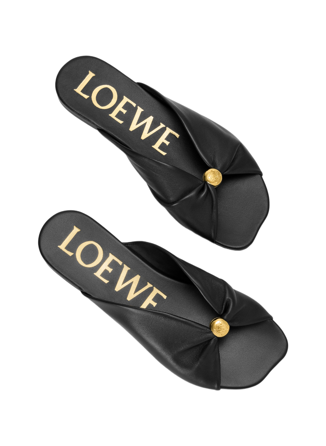 Mules Pebble Soft en cuir d'agneau nappa LOEWE Noir
