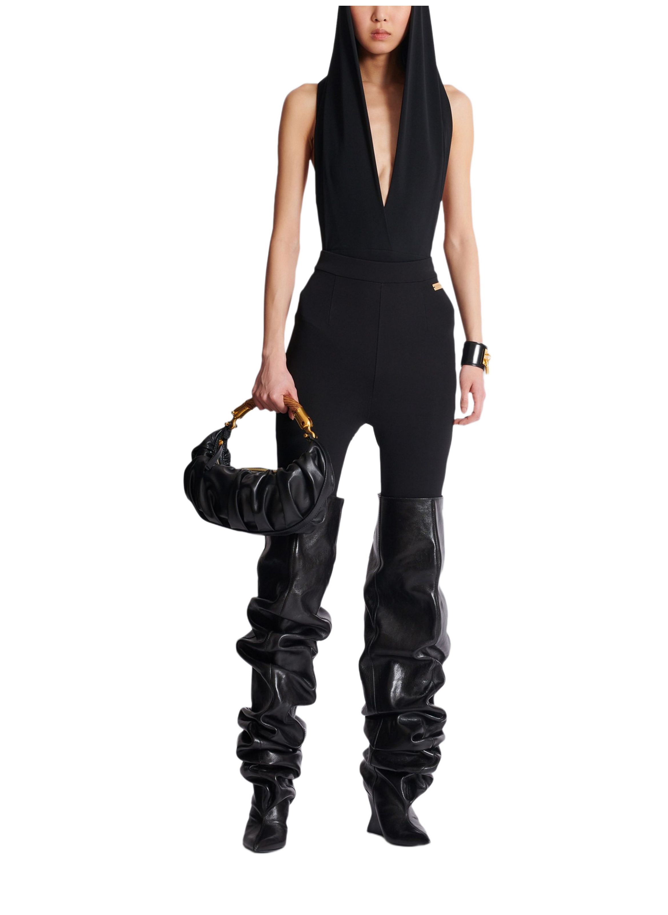 Legging en jersey façon fuseau BALMAIN Noir