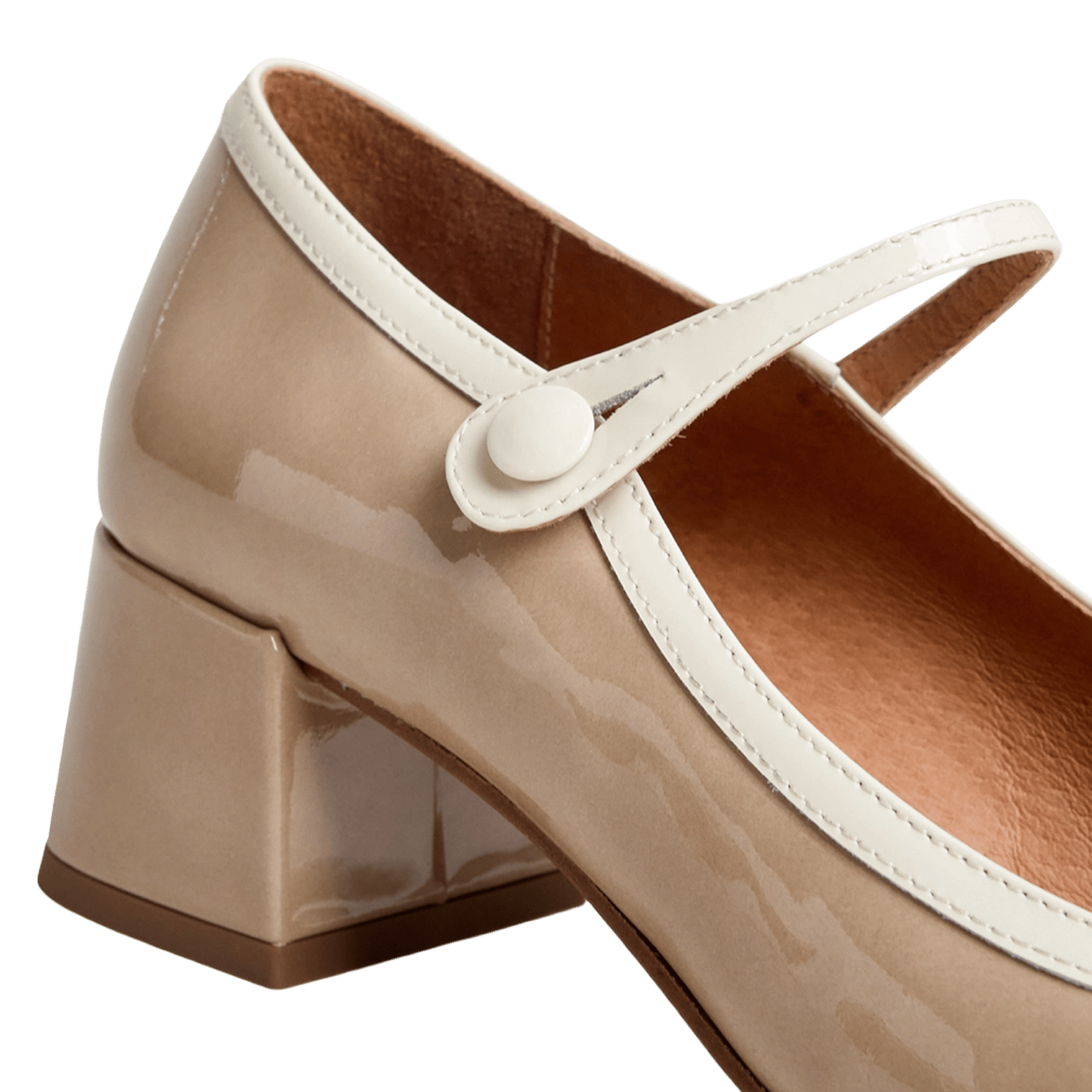 Escarpins en cuir vernis donzai JONAK Beige